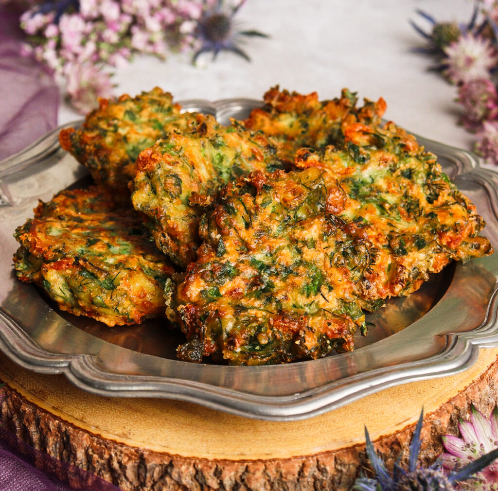crispy herb fritters, medieval recipes