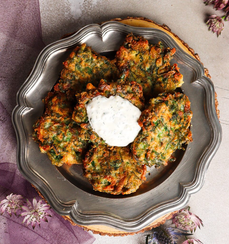 crispy herb fritters, medieval recipes