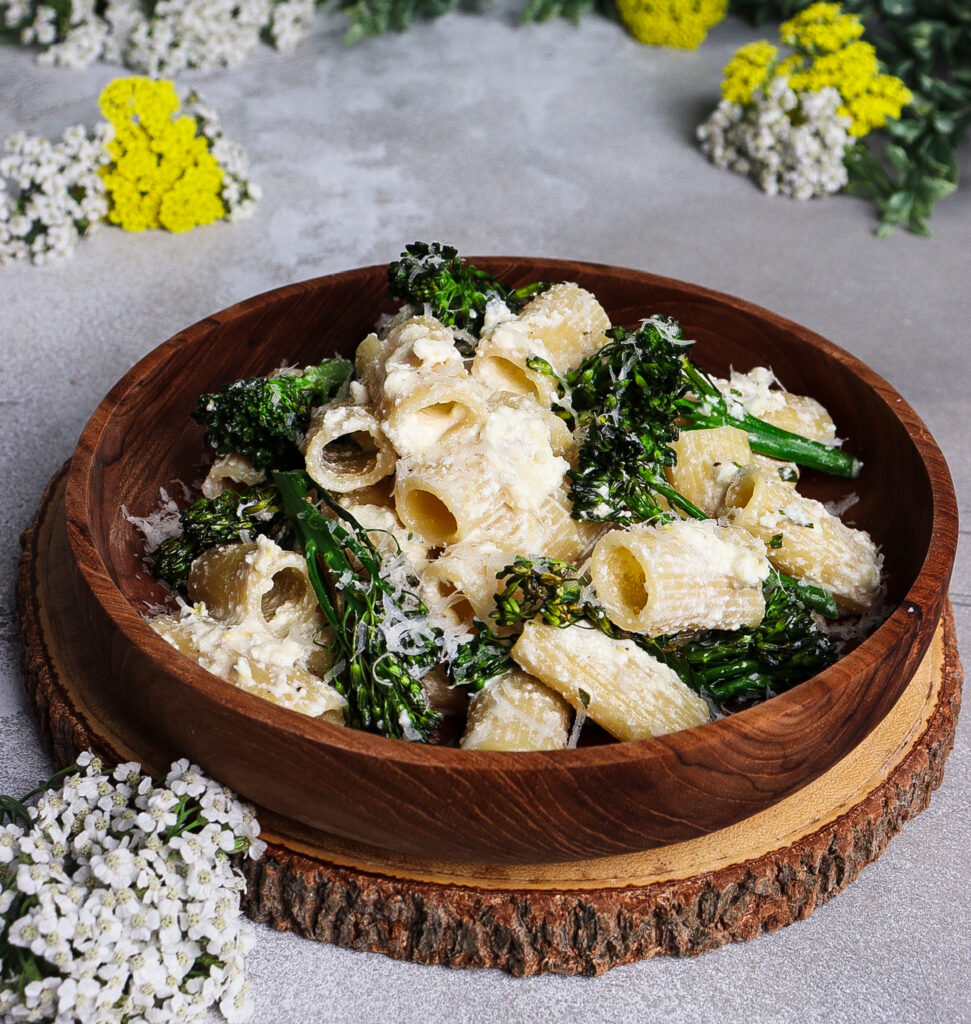 lemon ricotta pasta, pasta with broccolini, spring pasta recipes