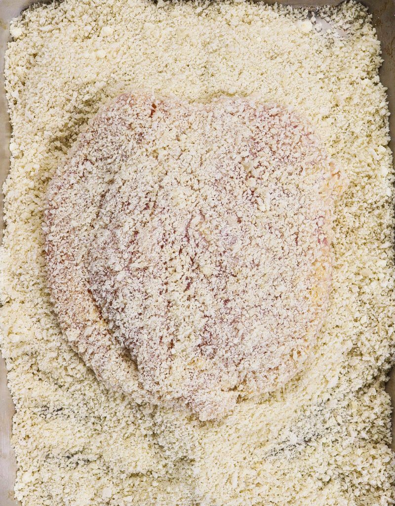 chicken milanese with caesar salad, how to bread chicken with panko