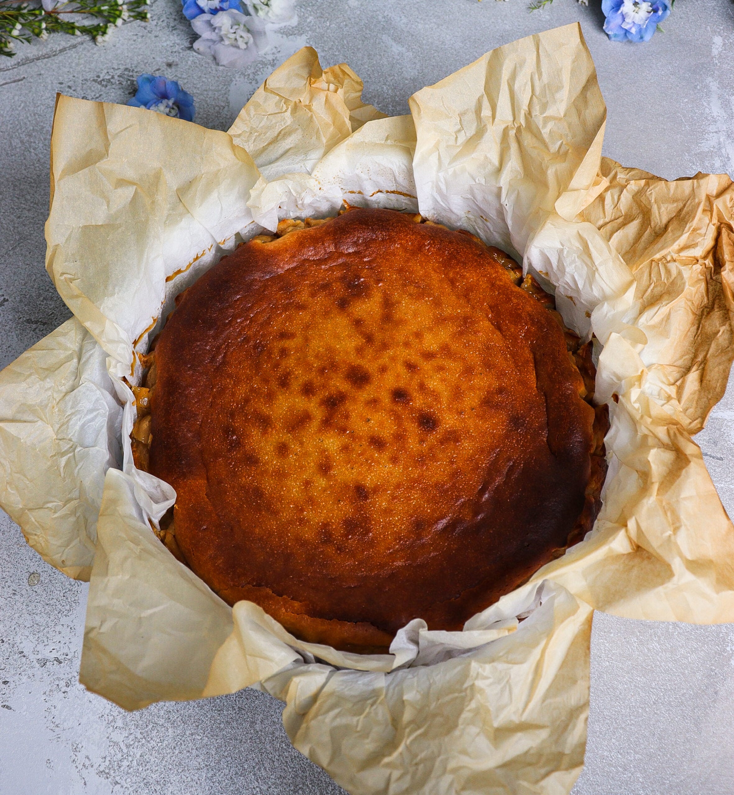 london fog basque cheesecake, earl grey burnt basque cheesecake