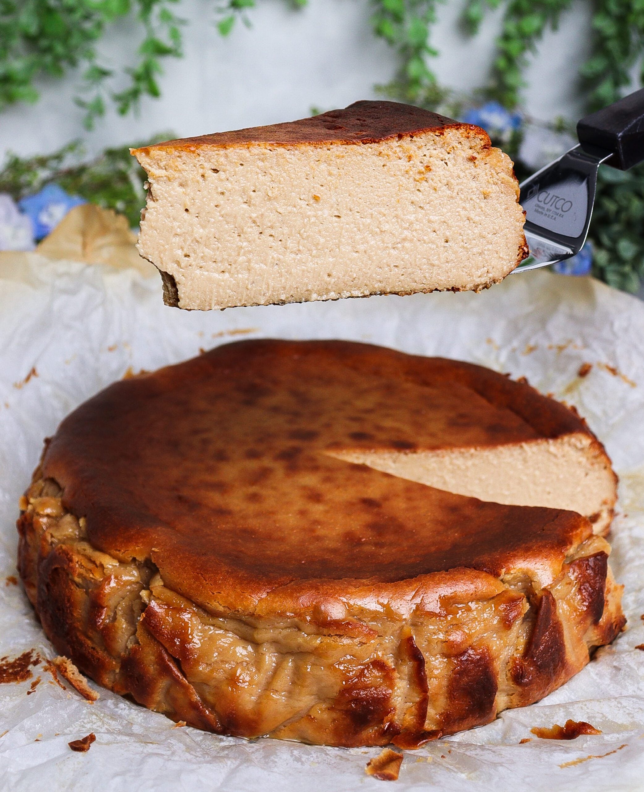 london fog cheesecake, earl grey basque cheesecake