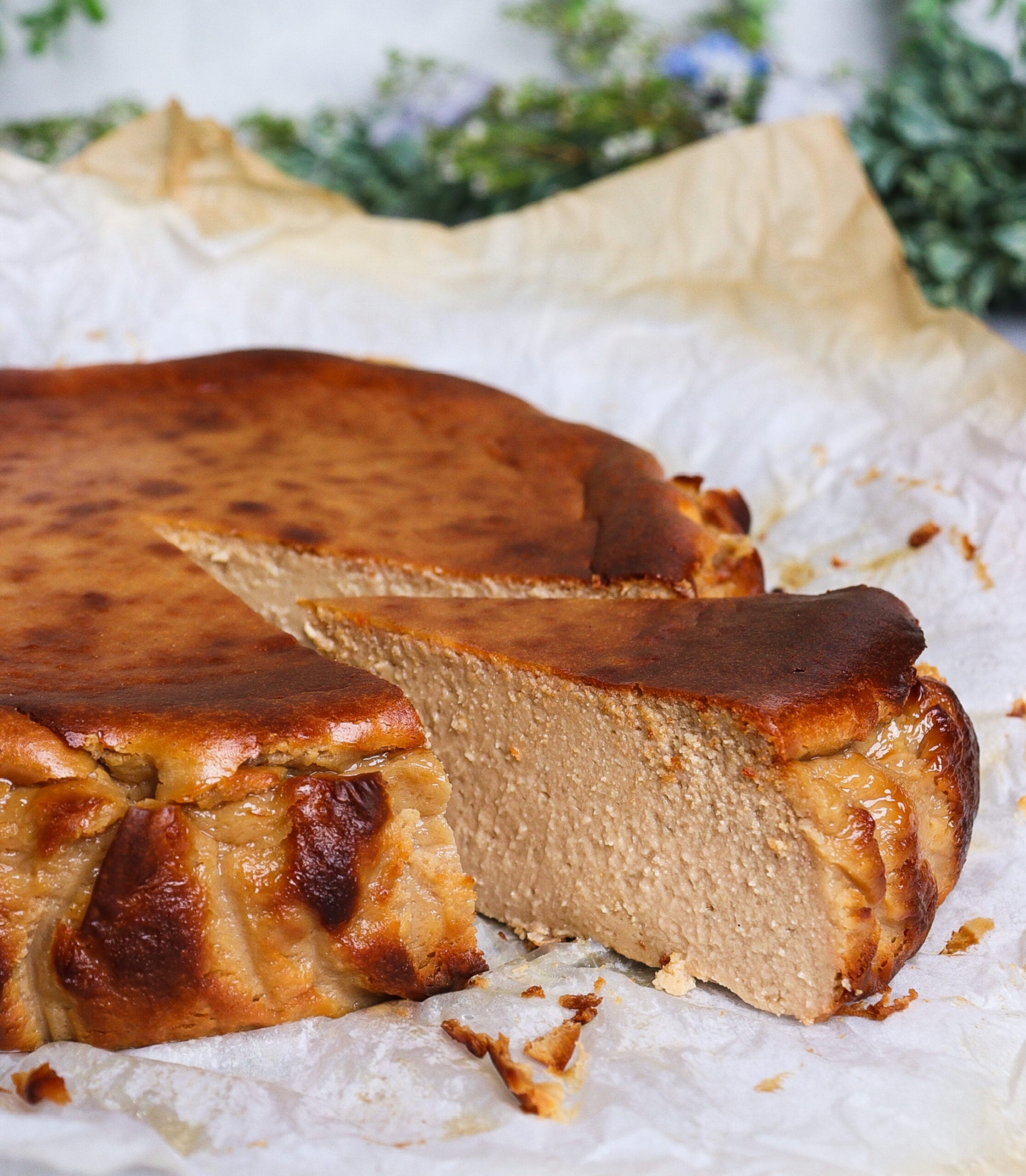 london fog basque cheesecake, earl grey basque burnt cheesecake