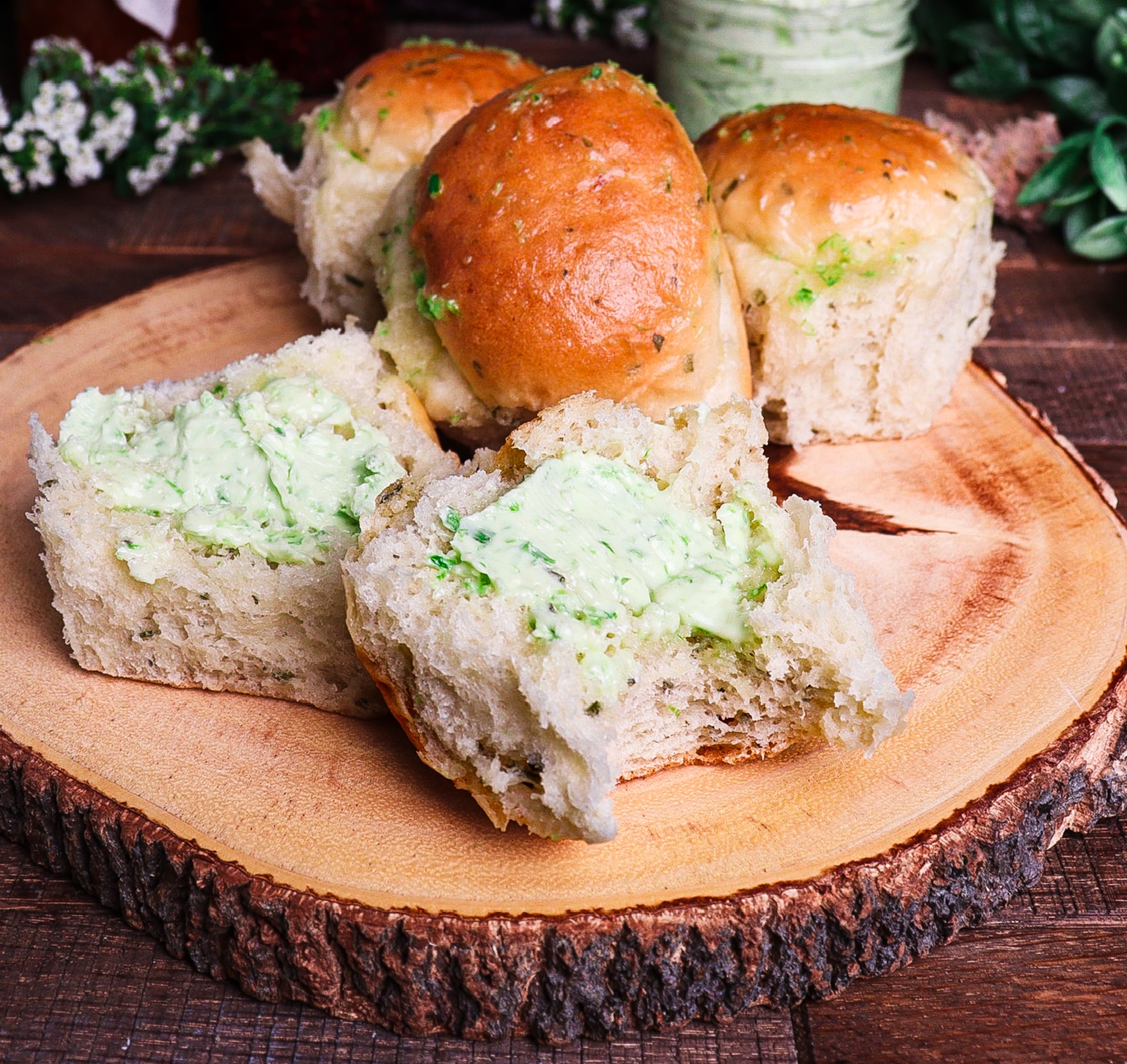 herbed potato rolls, dinner rolls with garlic butter, hobbit recipes