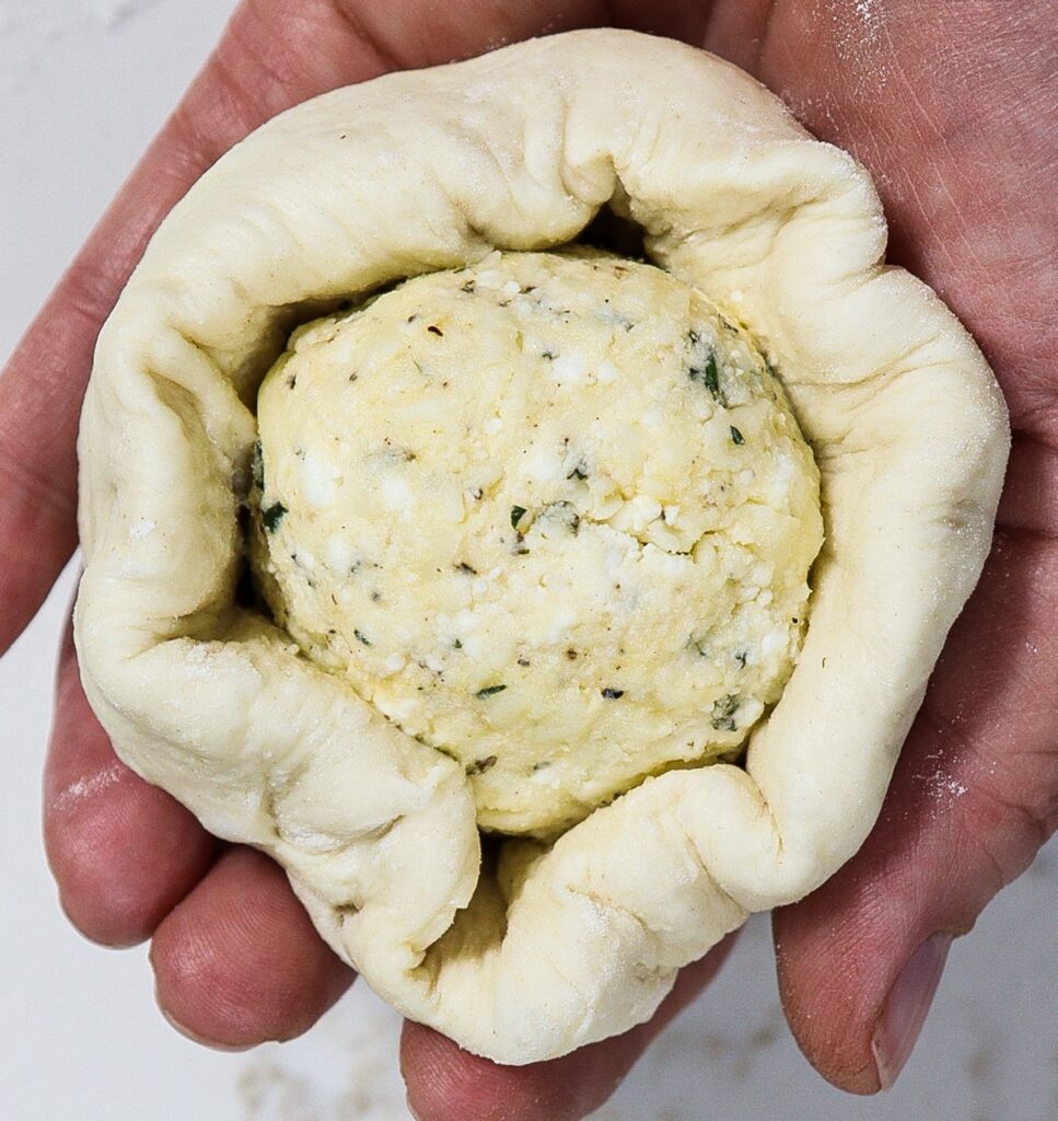 cheese stuffed flatbread