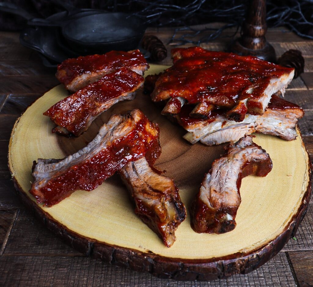 sweet and spicy oven baked ribs, baked ribs, lord of the rings recipes