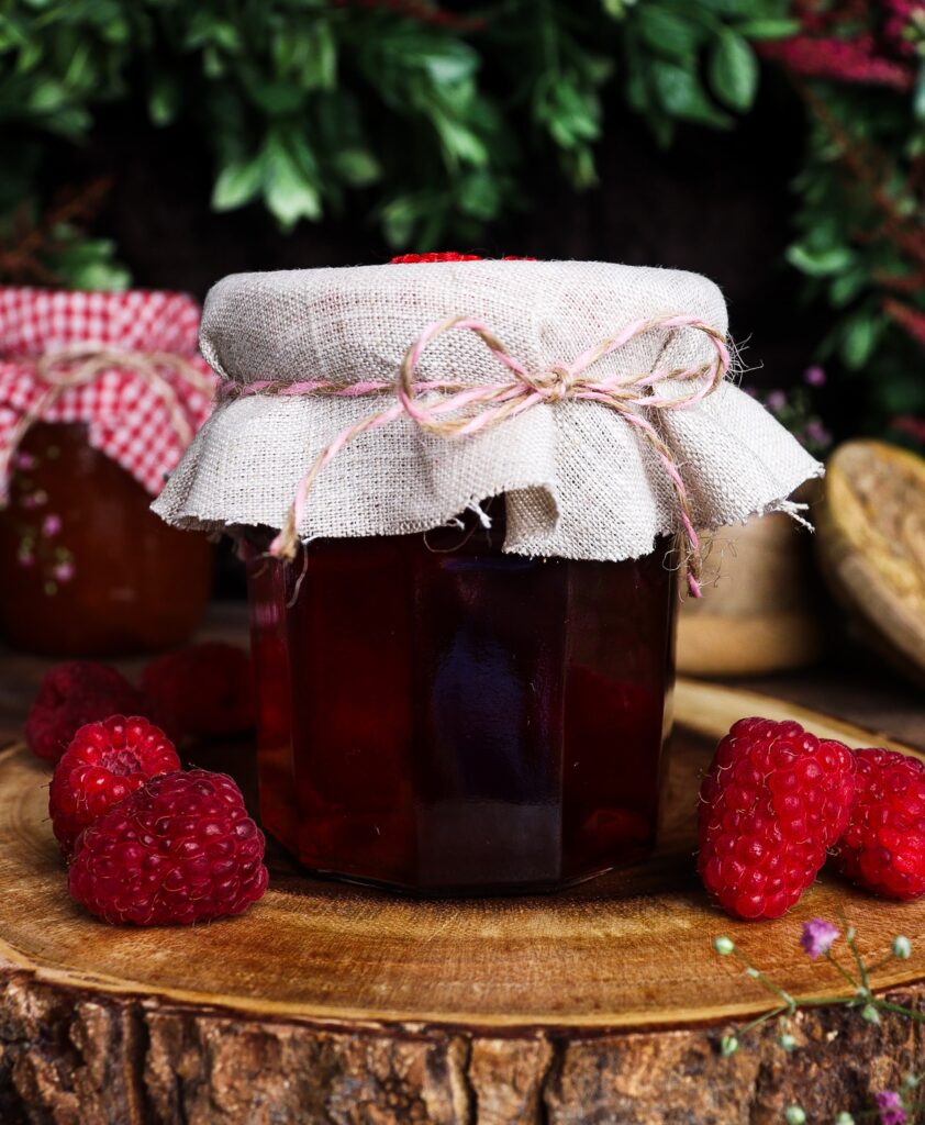 homemade raspberry jelly, lavender jelly recipe, cottagecore jam
