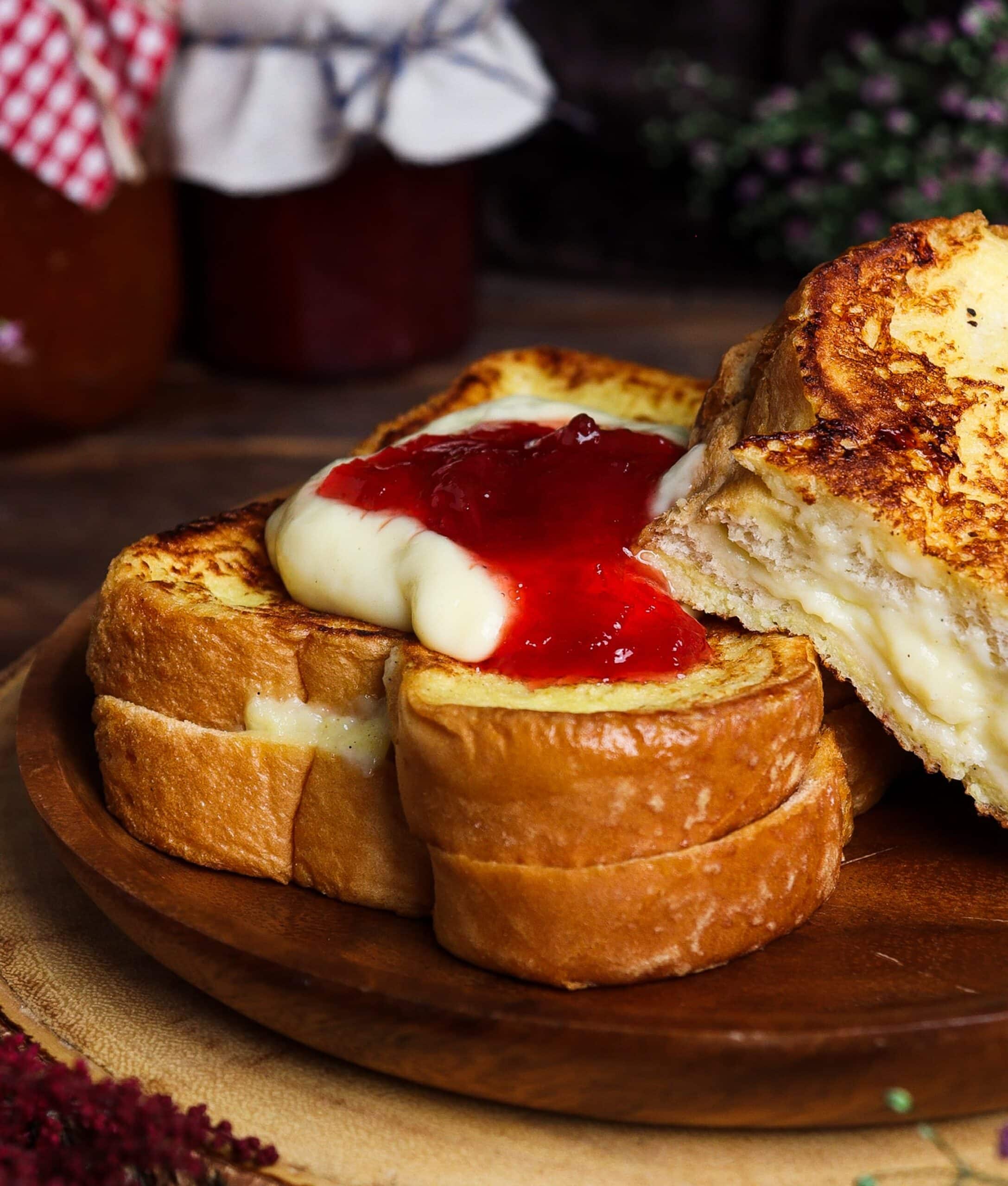 hobbit recipes, stuffed french toast recipe, rhubarb french toast