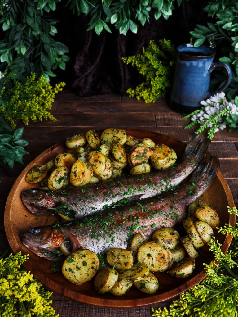 Herb Baked Trout with New Potatoes