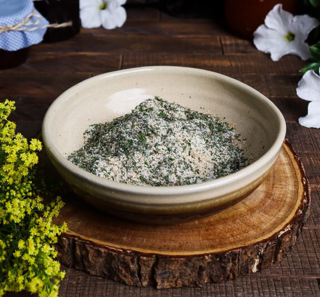 mushroom salt, homemade seasoning salt, best salt in all the shire