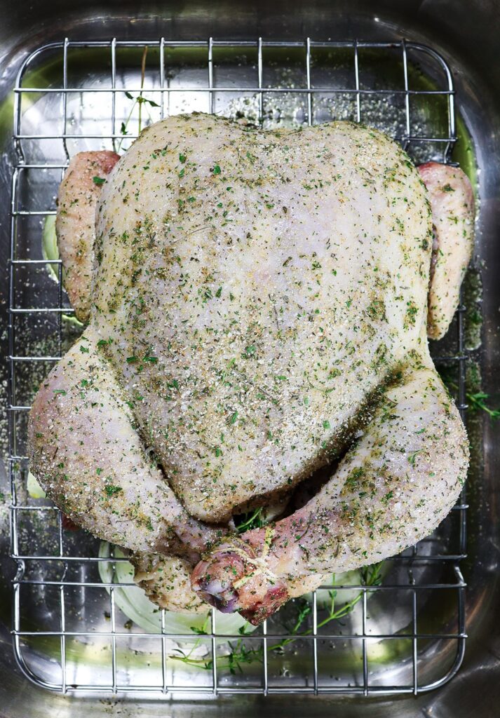 dry brine roast chicken recipe, dry brine chicken