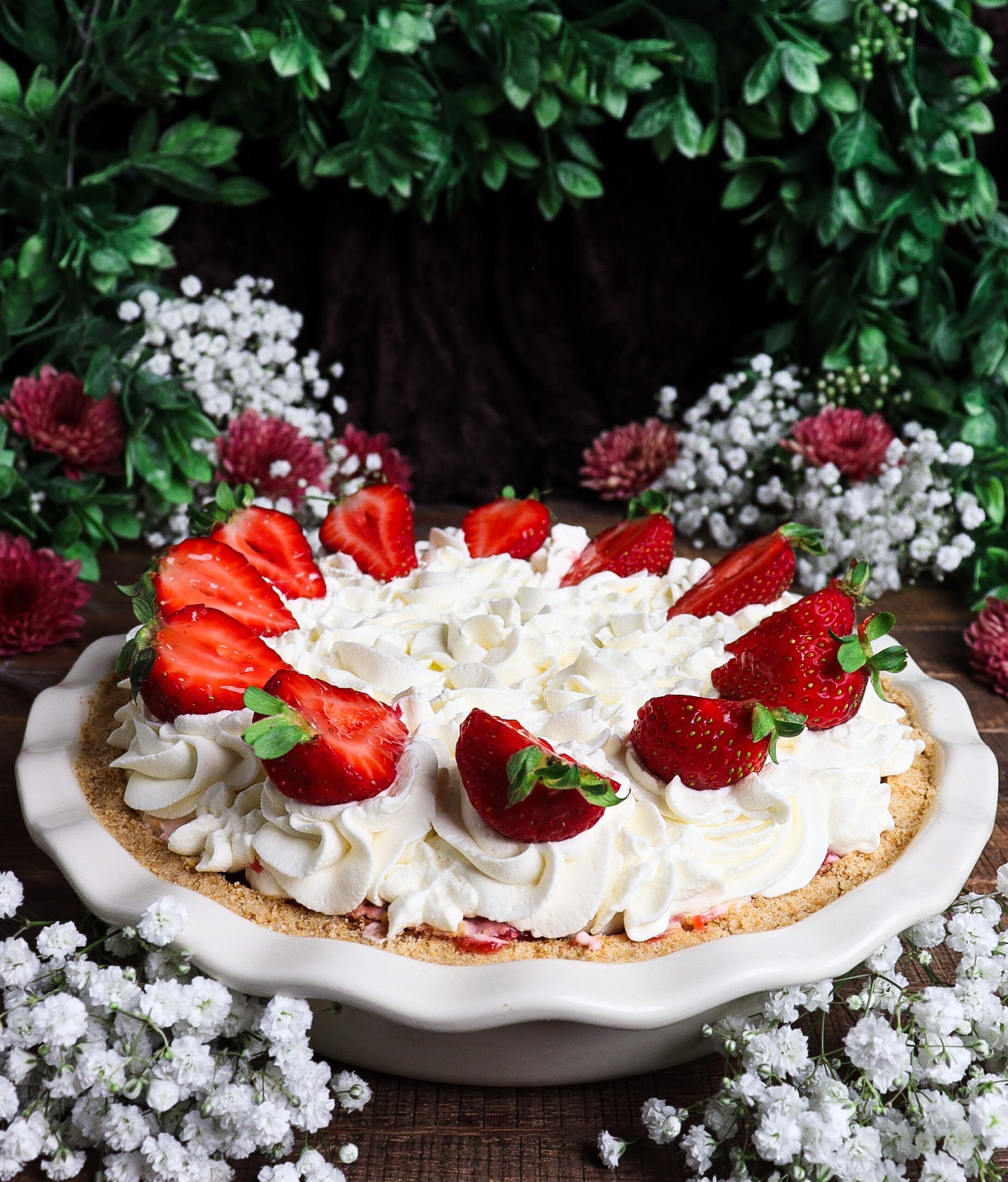 Strawberries and Cream Pie