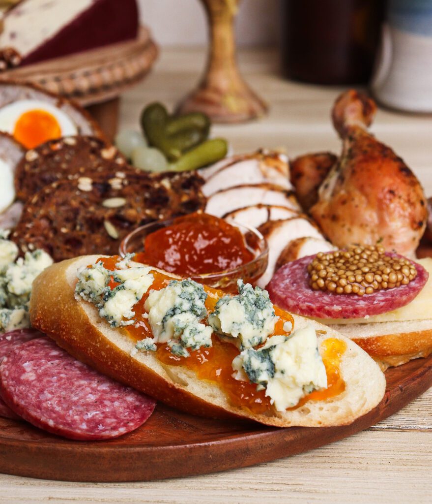 ploughmans lunch ideas, british charcuterie board