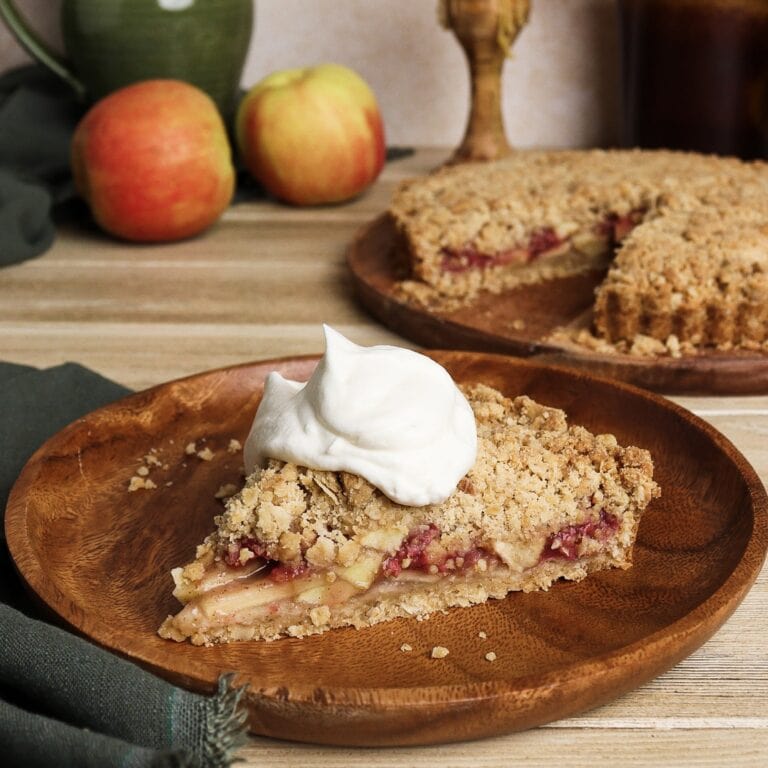 Raspberry Apple Crumble Tart