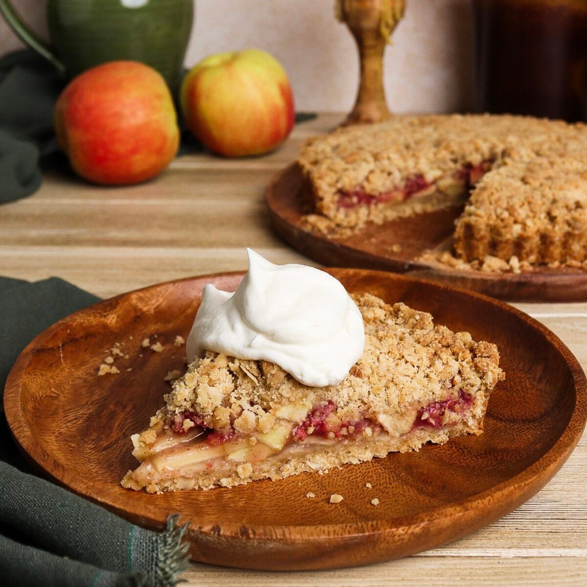 Raspberry Apple Crumble Tart