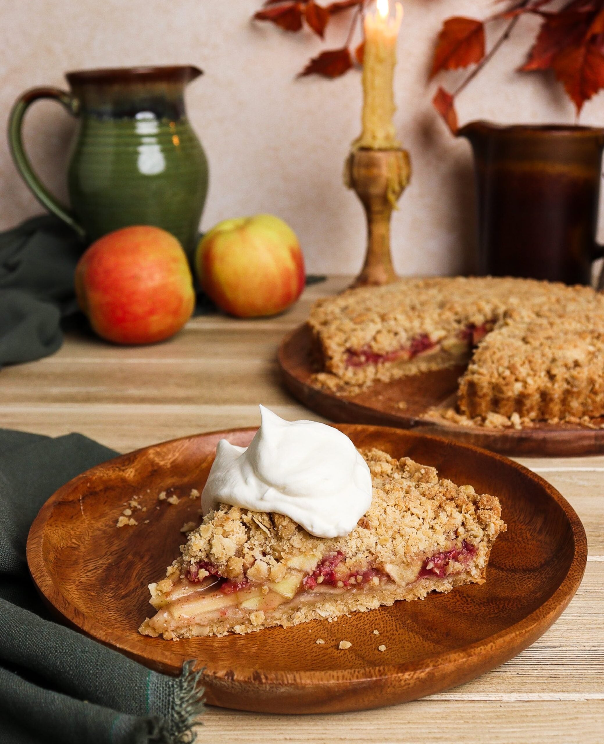 Raspberry Apple Crumble Tart
