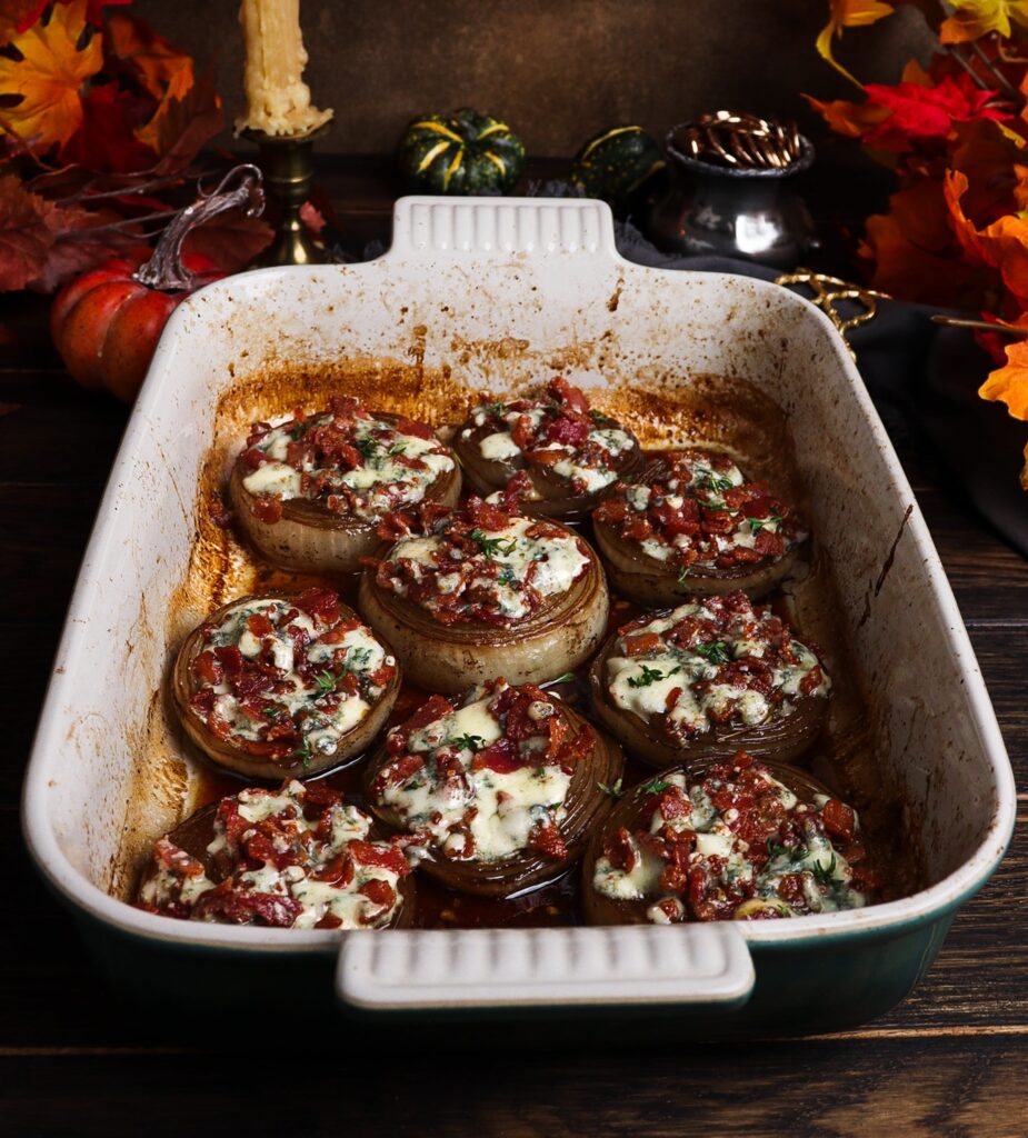 whisky glazed onions, onions with bacon, lord of the rings recipes