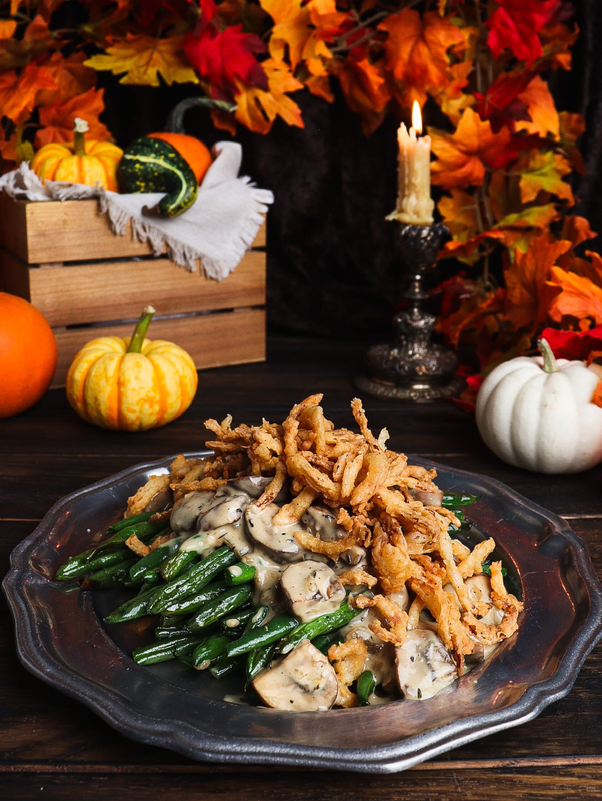 green bean mushroom recipe, green bean recipe for thanksgiving, sleepy hollow recipes