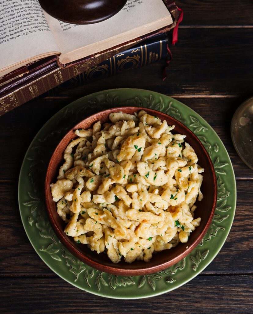 recipe for spaetzle, fried spaetzle, frankenstein recipes
