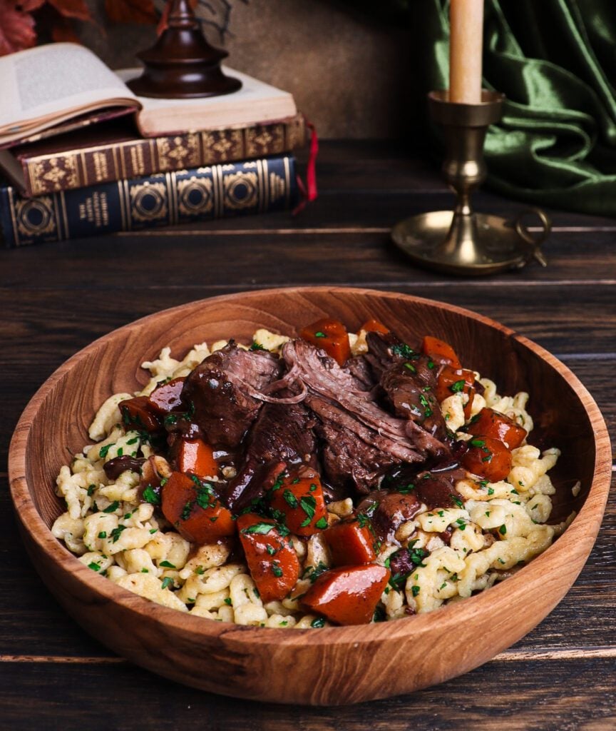 wine braised beef with bacon, frankenstein recipes