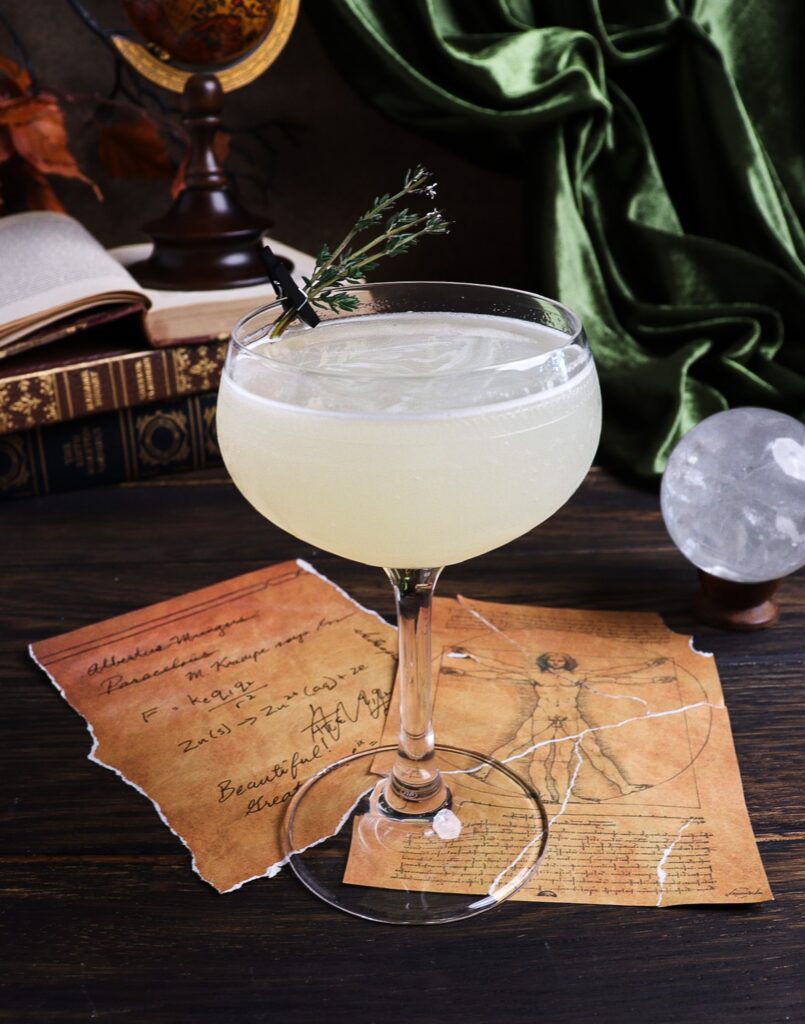 herb and honey cocktail, smoked thyme cocktail