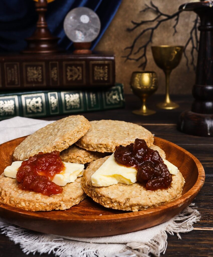 frankenstein recipes, oatcakes with cheese