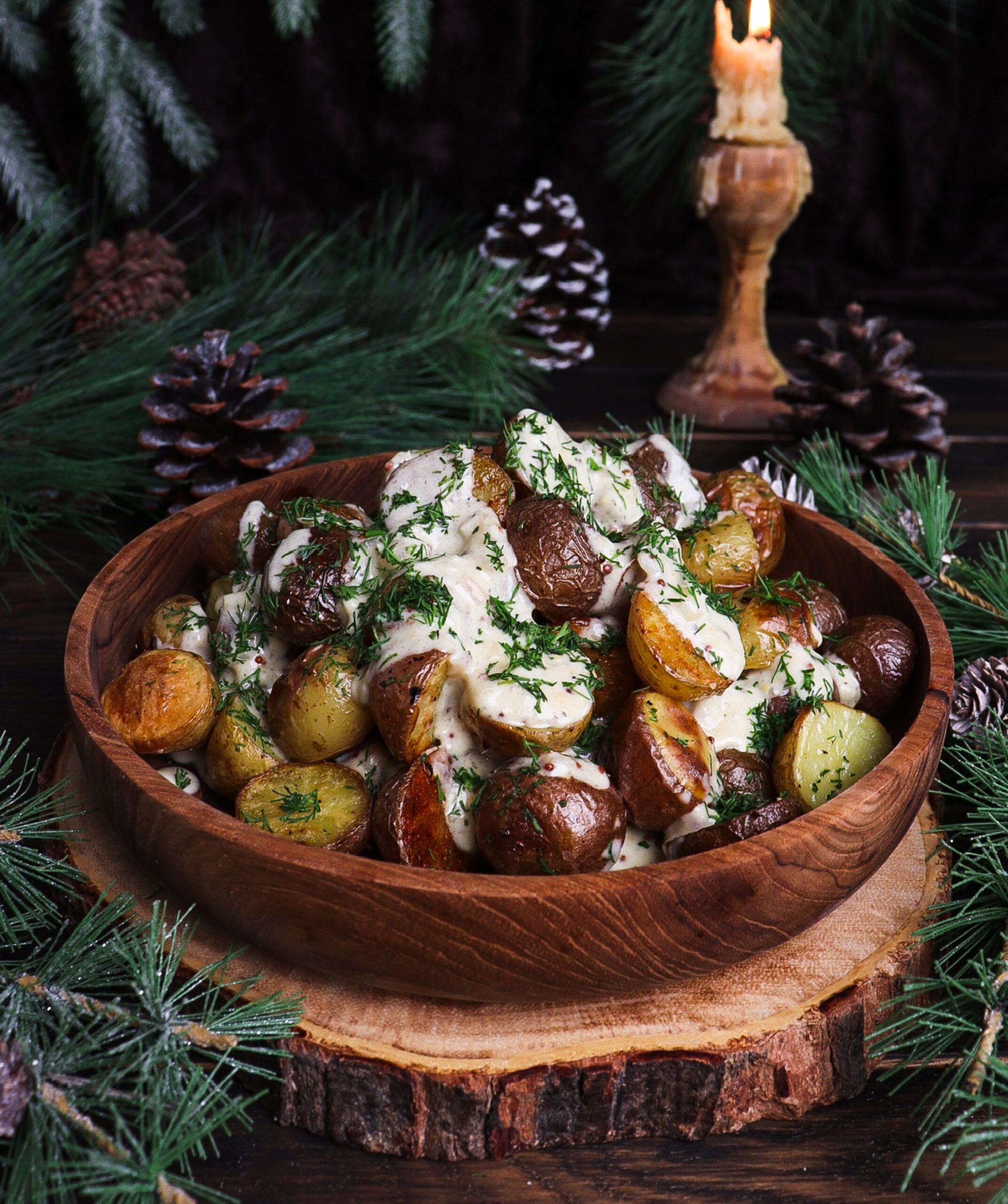lord of the rings potatoes, creamy mustard roasted potatoes