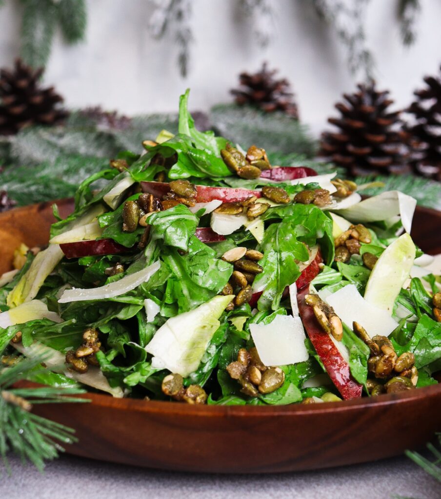 pear and arugula salad, spiced pear salad