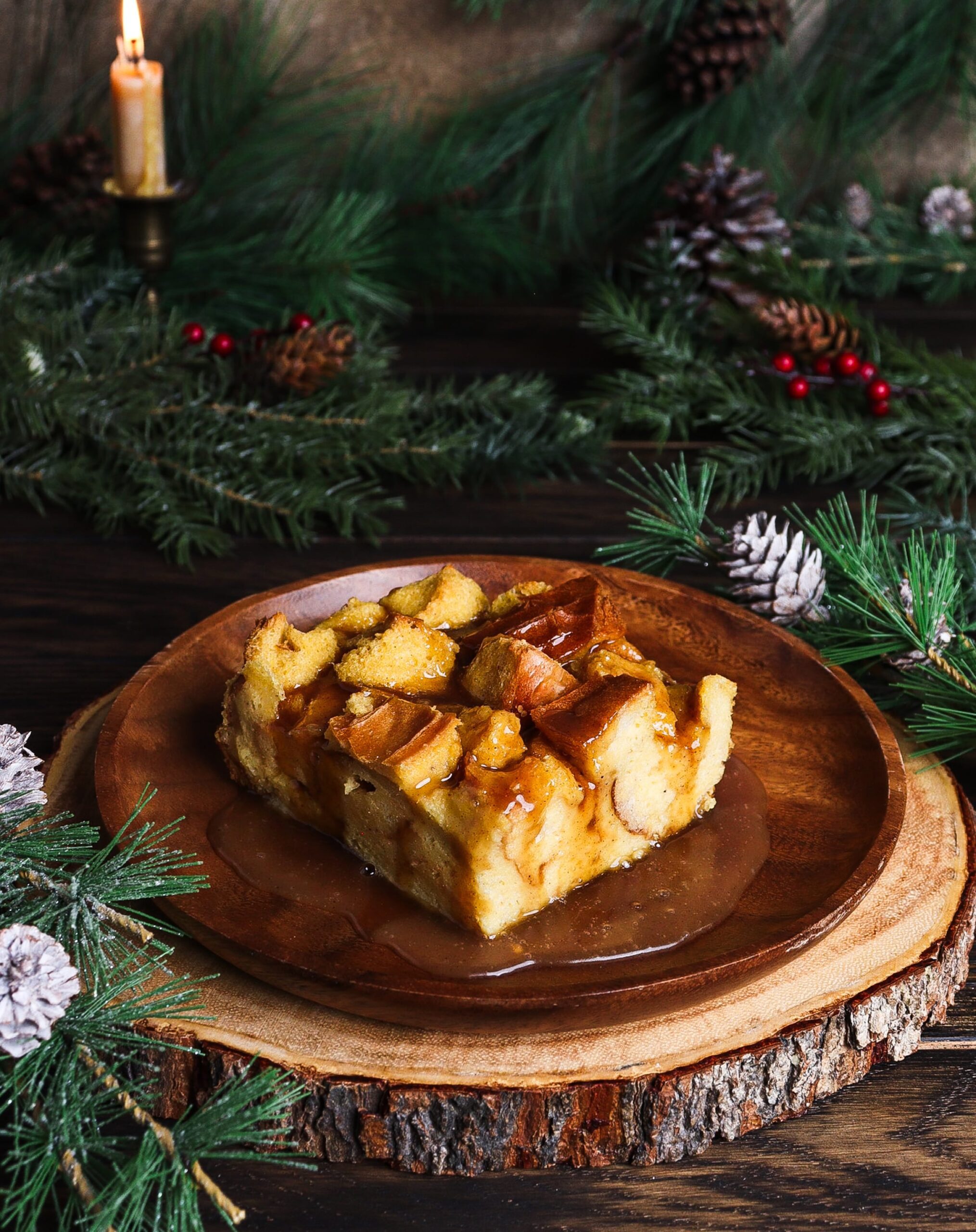 eggnog bread pudding recipe, bread pudding with hot buttered rum sauce