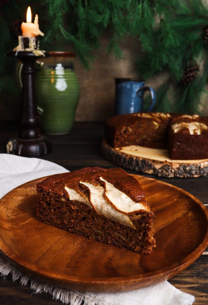 ginger pear cake, rye cake, hobbit cake recipe