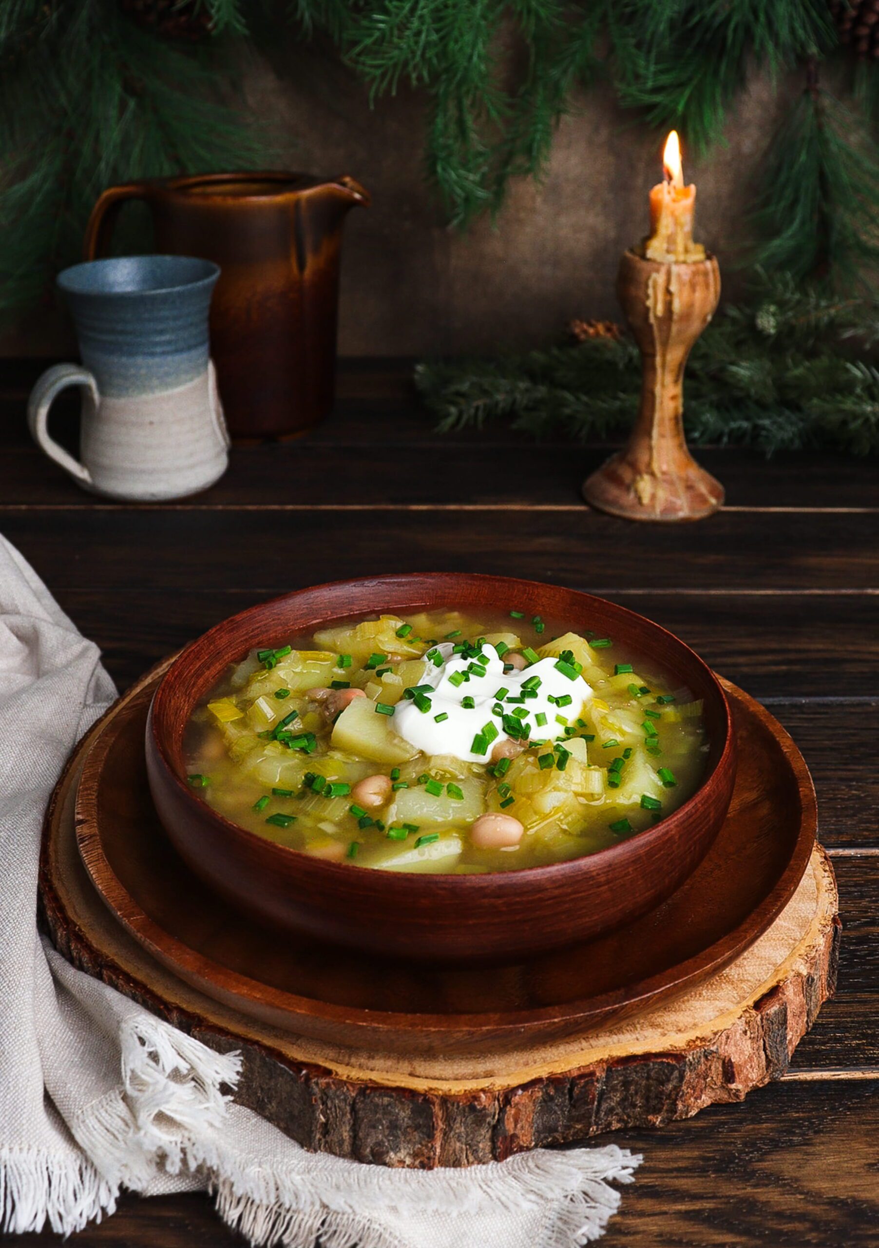 potato leek and white bean soup, hobbit dinner ideas, winter soup recipes healthy