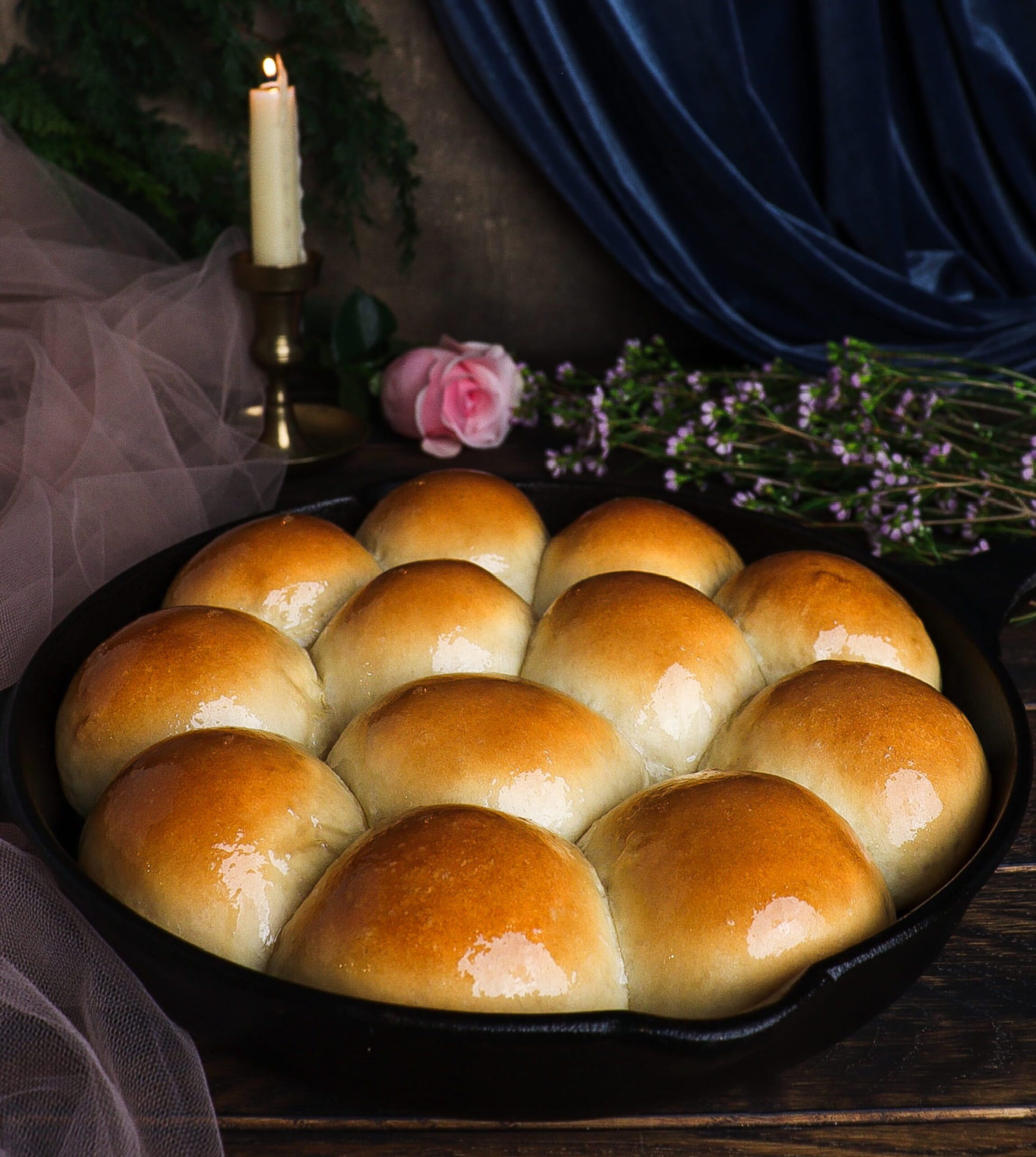 brown butter rolls, whipped honey browned butter, literary recipe