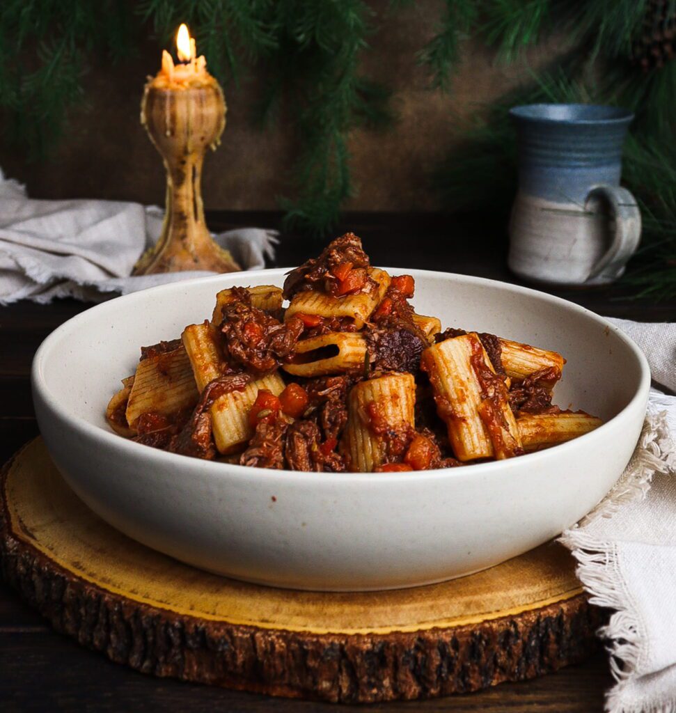 lamb and fennel ragu, slowly braised lamb ragu, cottagecore dinner recipes