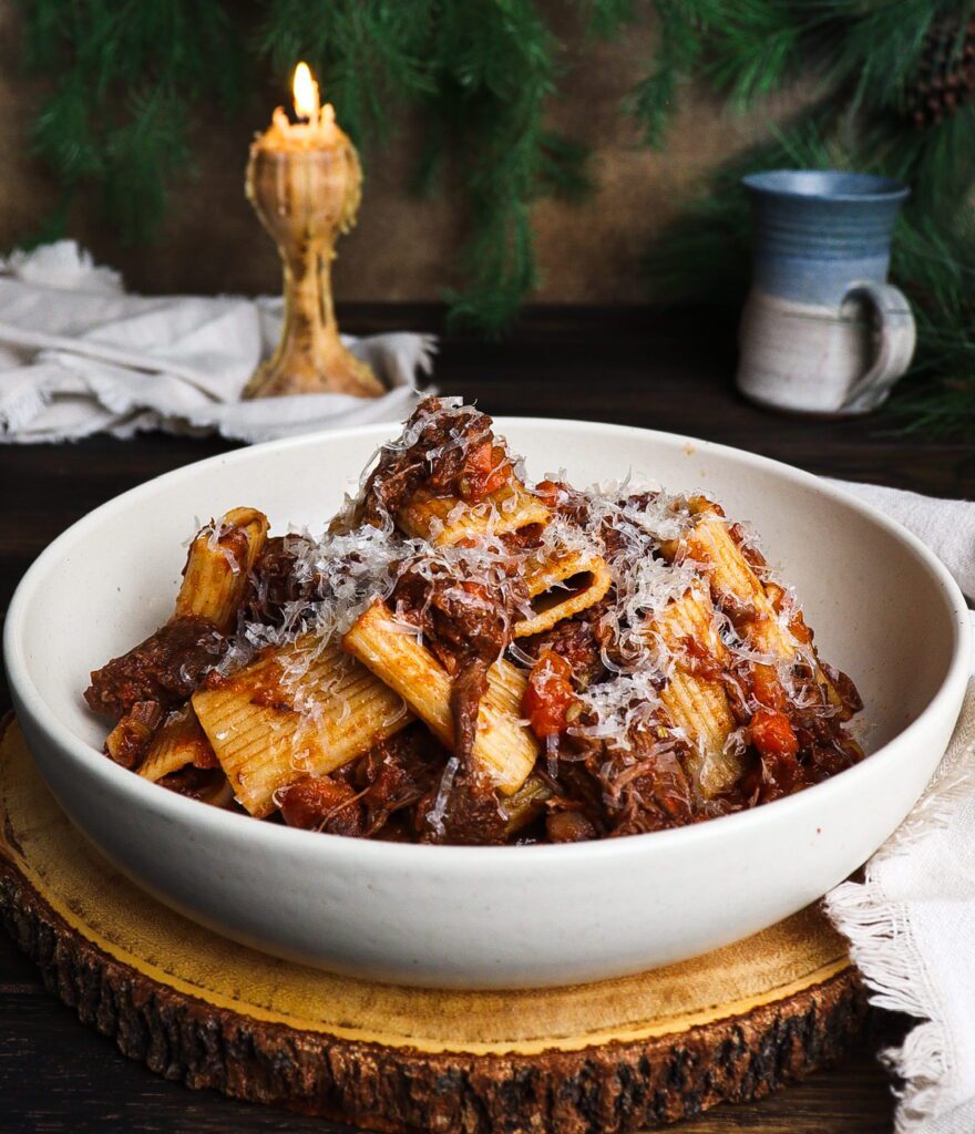 braised lamb ragu, lamb ragu with pasta, cottagecore dinner recipes
