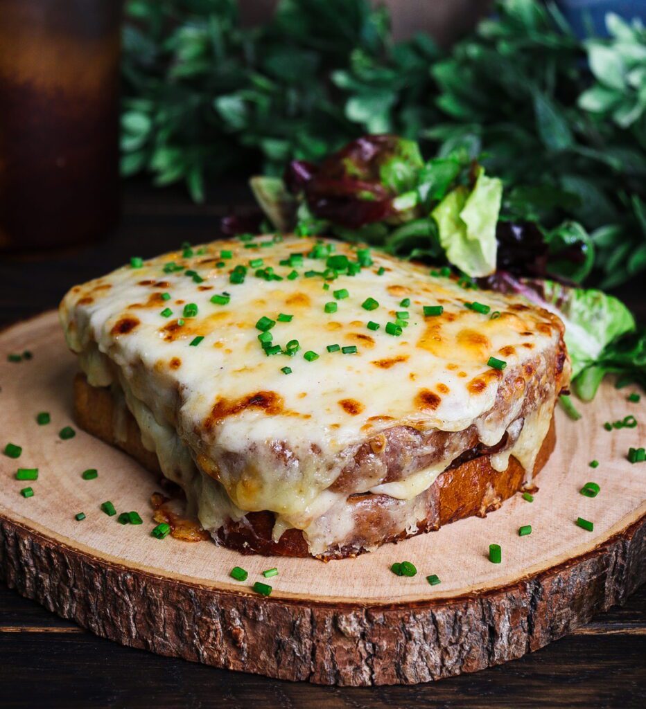 croque monsieur with apple shallot jam, cozy winter lunch