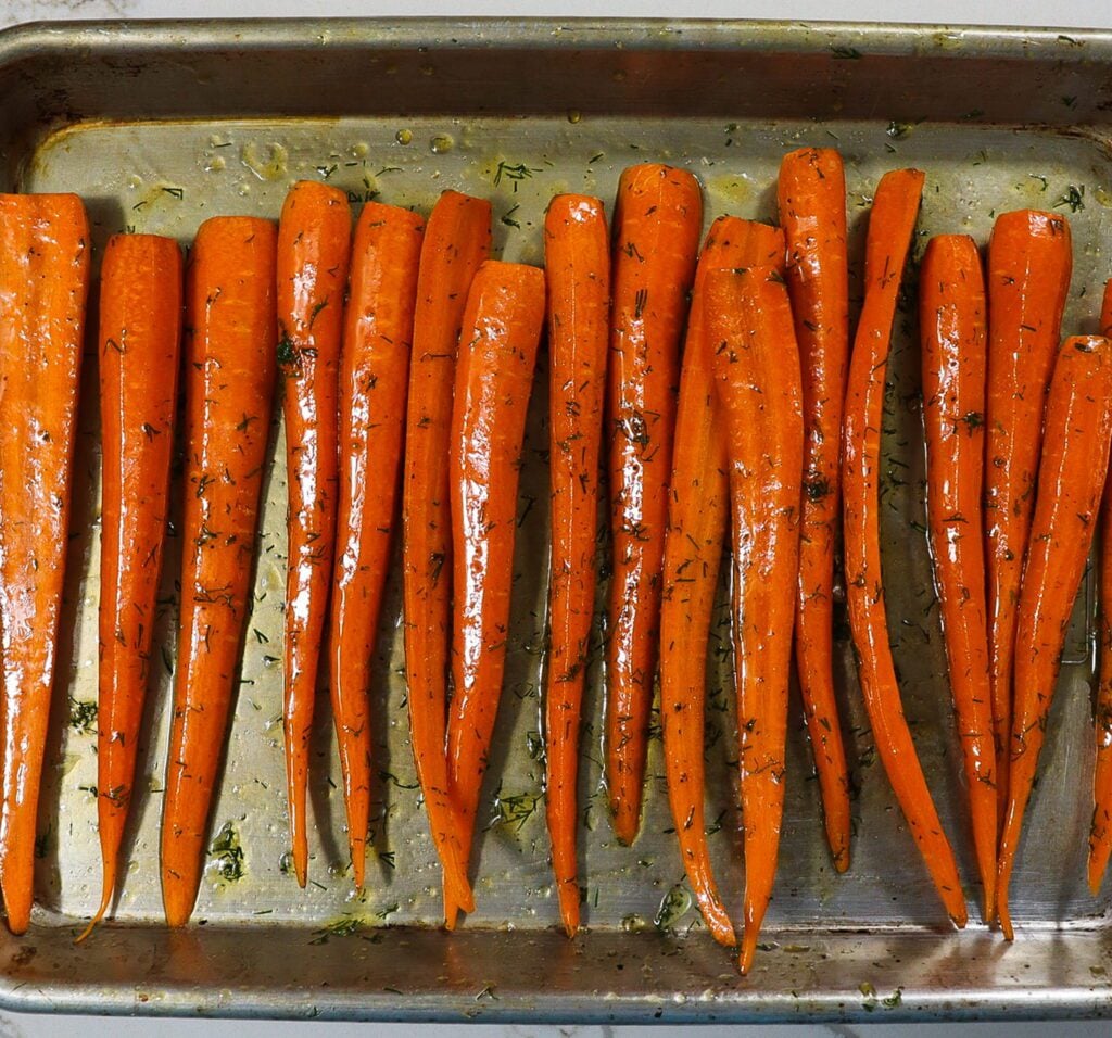 carrot and goat cheese tart with honey and dill