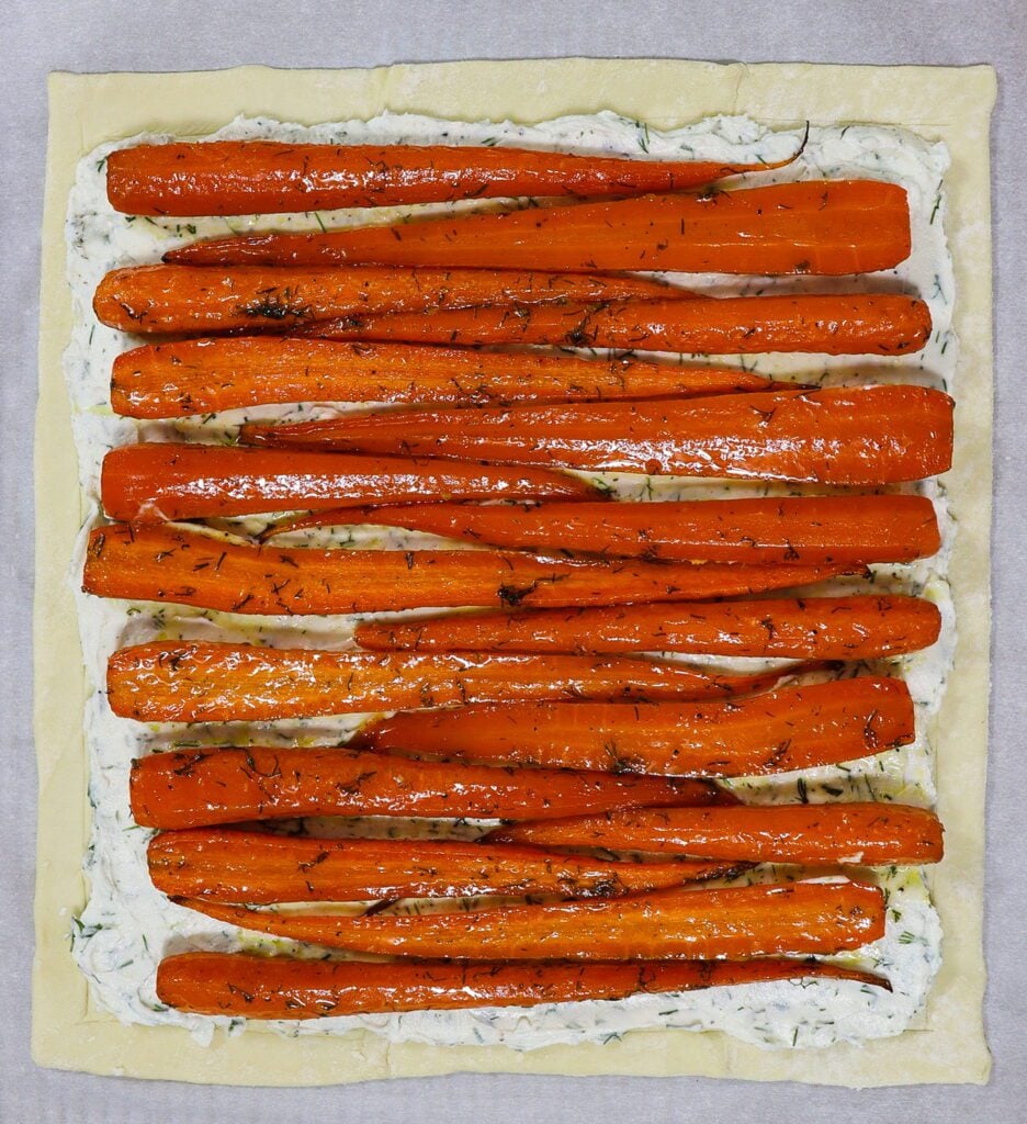 carrot goat cheese tart, carrot tart, princess bride recipes