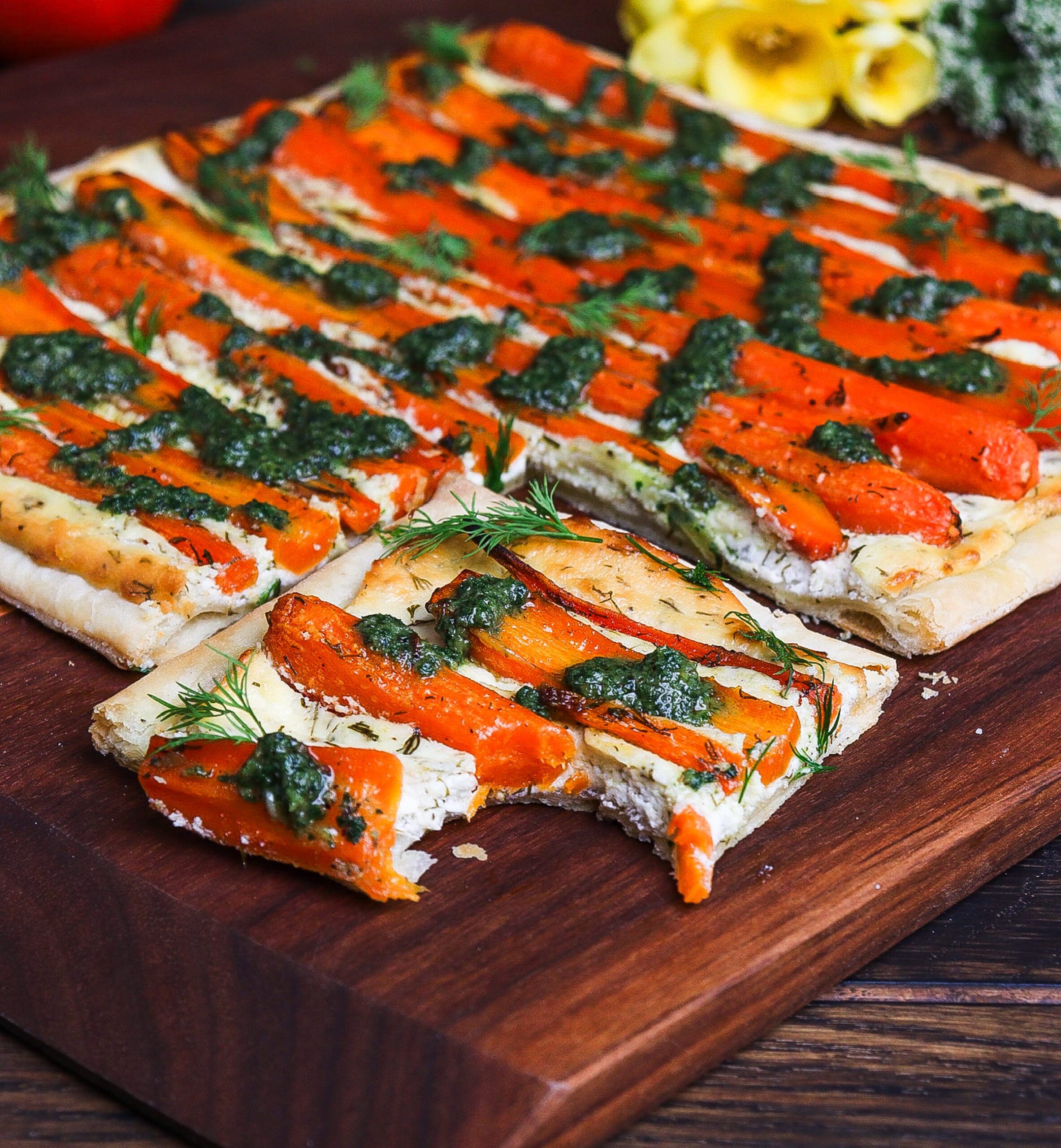 carrot tart, carrot goat cheese tart, movie inspired recipes