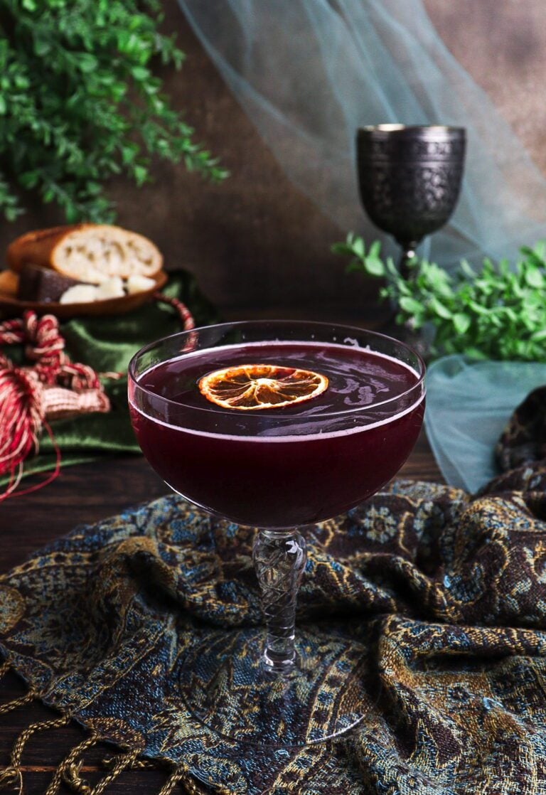 iocane powder cocktail, princess bride recipes, orange pomegranate campari spritz
