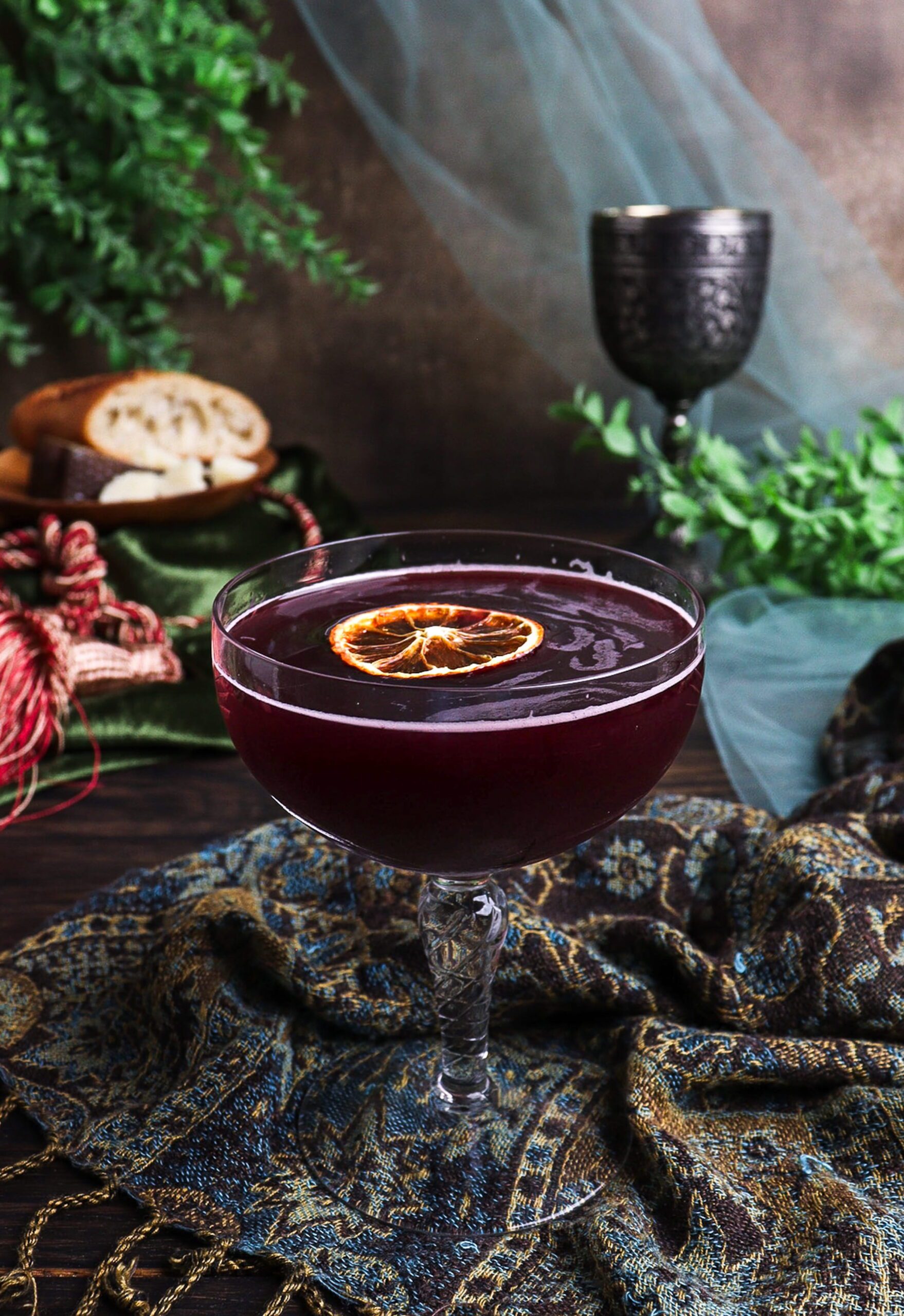 iocane powder cocktail, princess bride recipes, orange pomegranate campari spritz