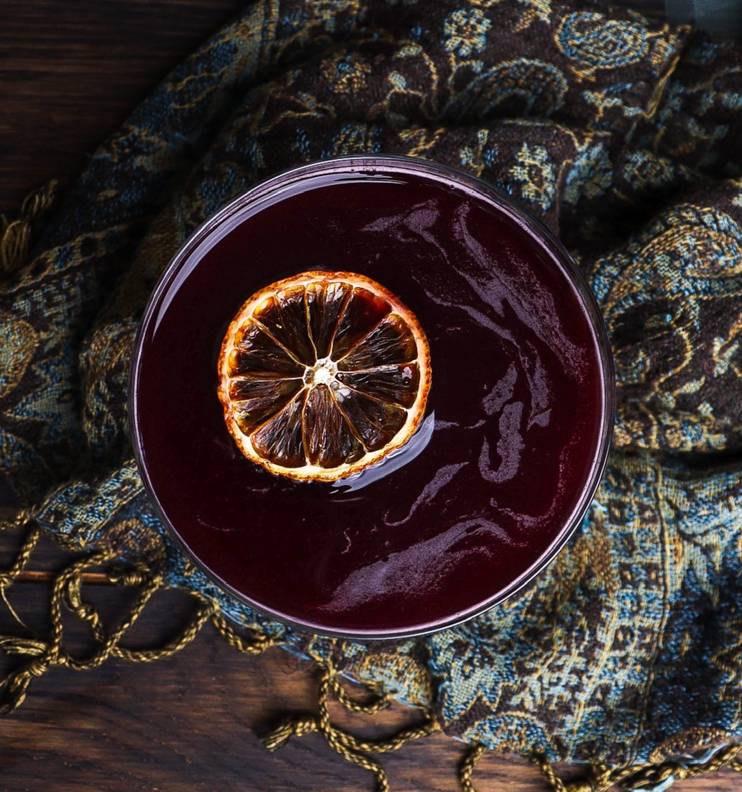 orange pomegranate campari spritz, campari lambrusco cocktail