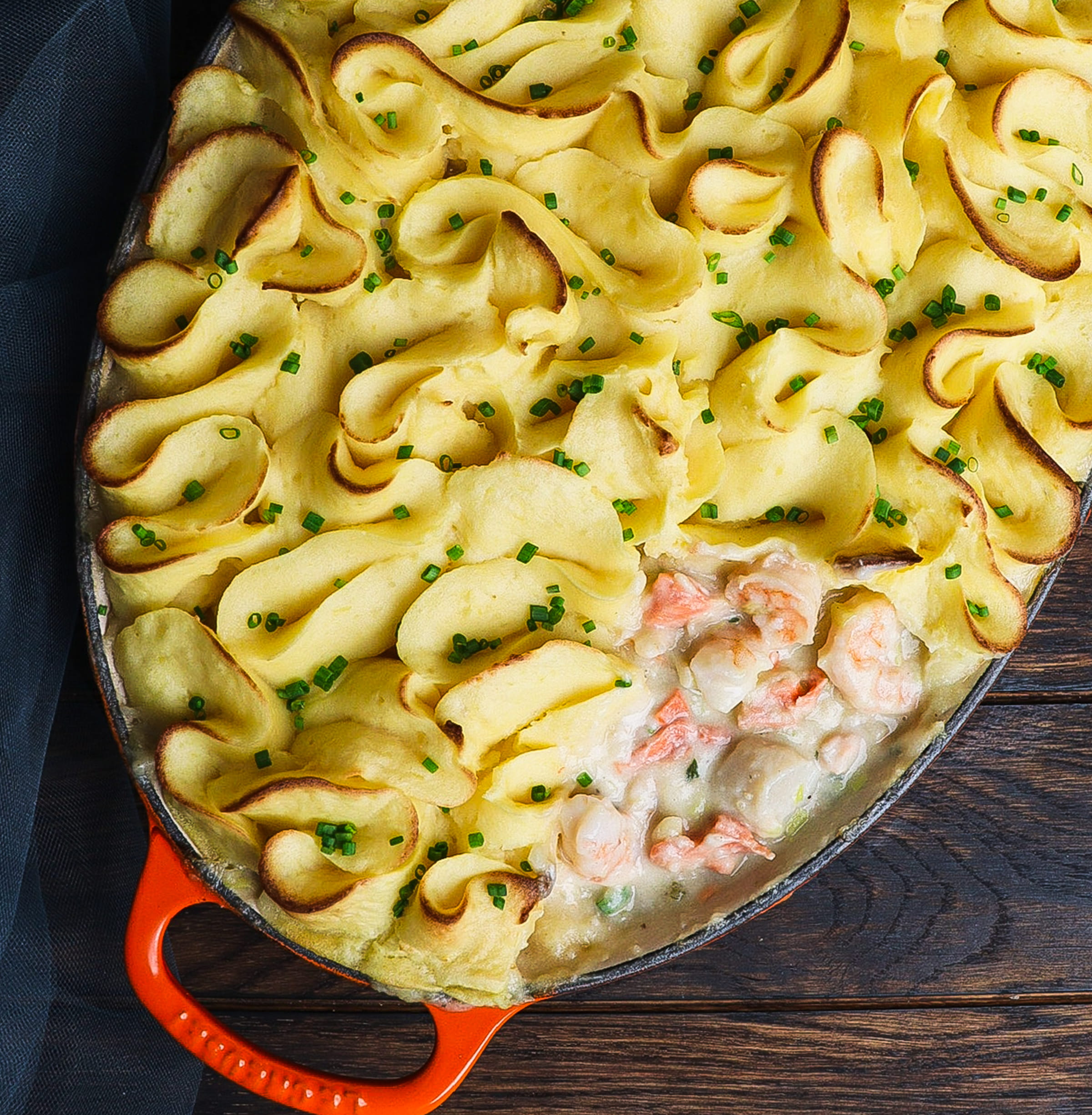 fisherman's pie, princess bride recipes, leek and fish pie