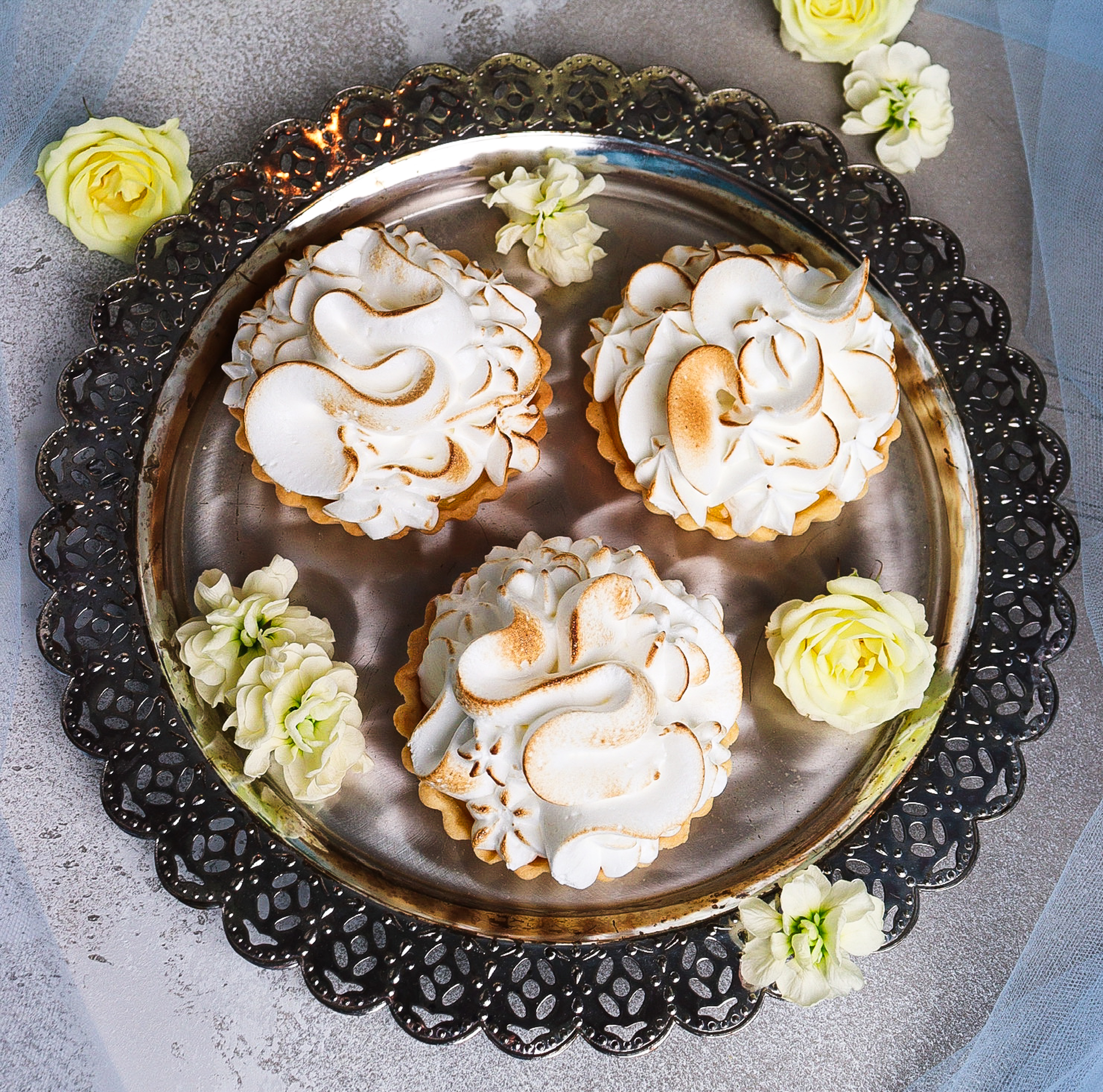 lemon elderflower curd, lemon elderflower meringue tarts
