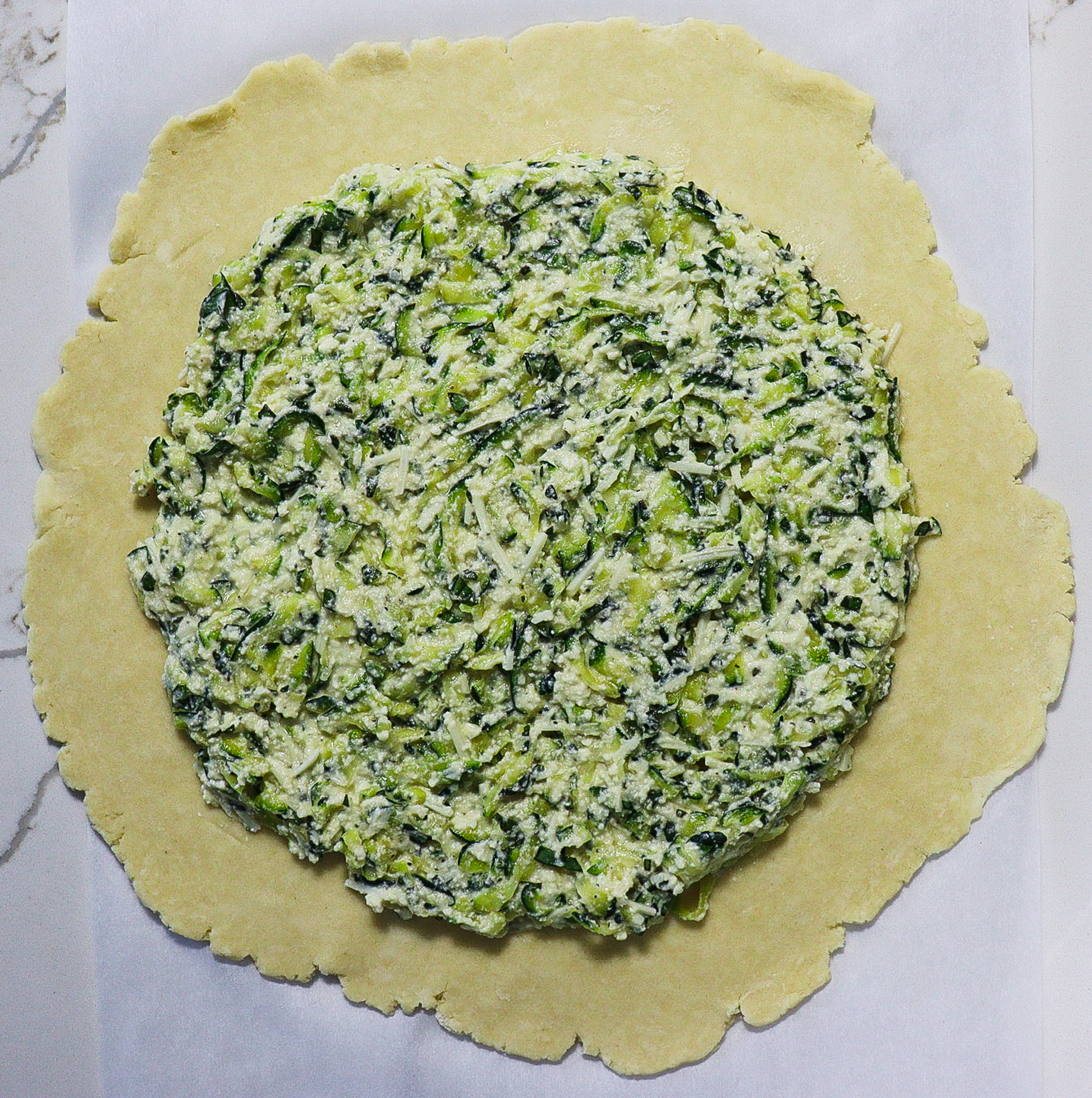 tomato zucchini galette