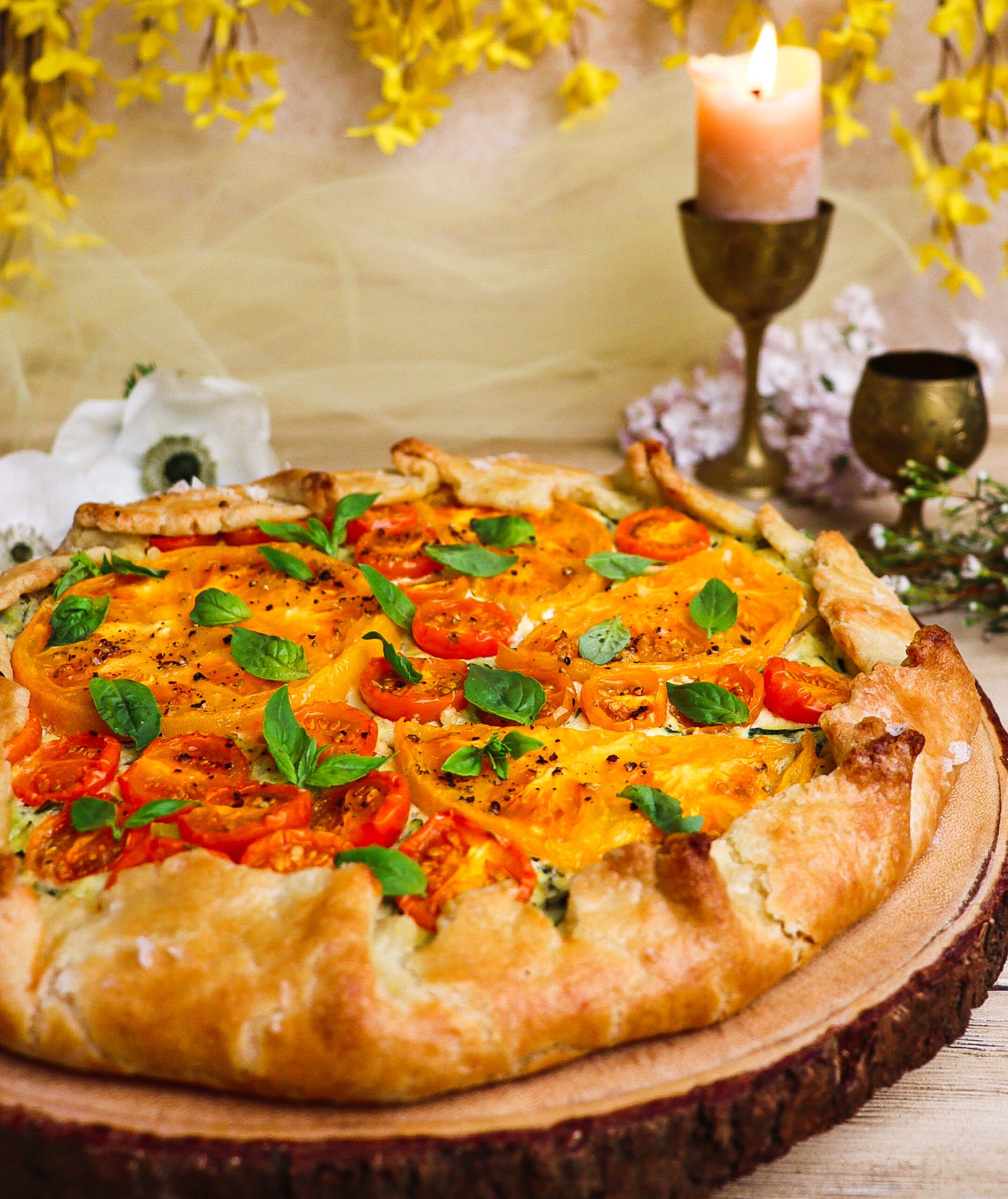 tomato galette recipe, middle earth recipes, tomato zucchini galette