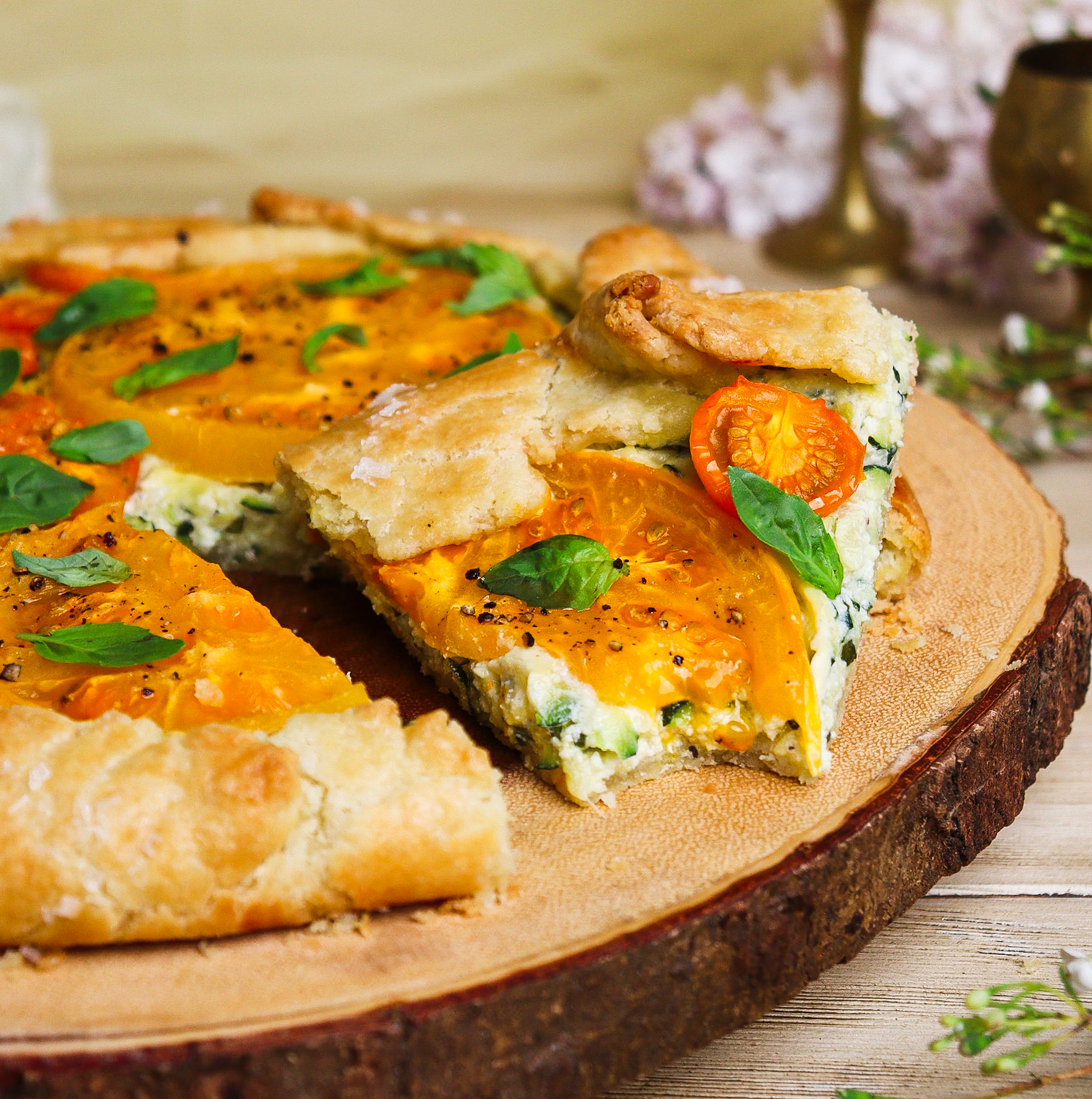 middle earth recipes, elven recipes, tomato zucchini galette, tomato galette recipe