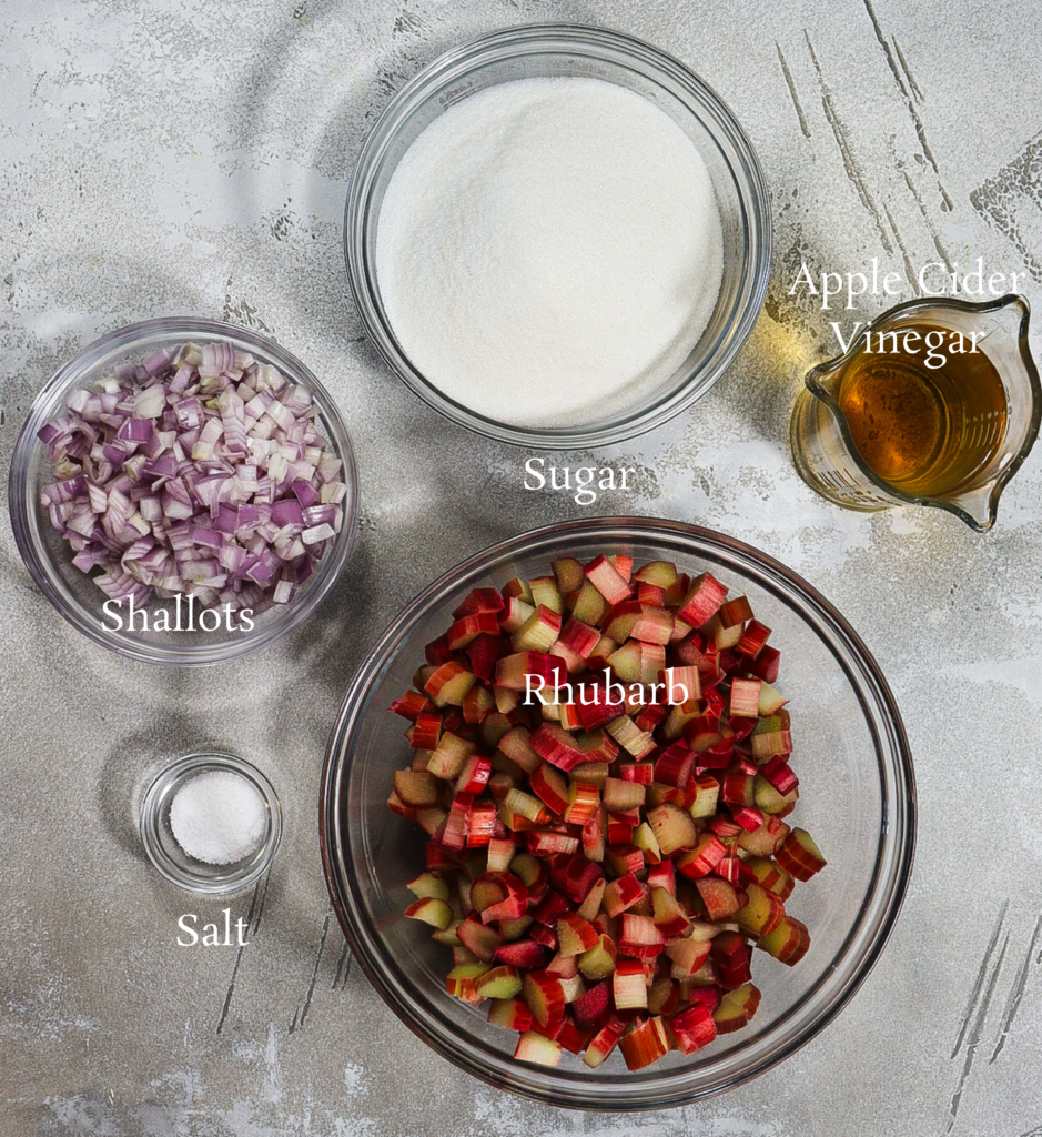 Rhubarb Relish ingredients