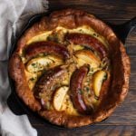 toad in the hole in a cast iron skillet