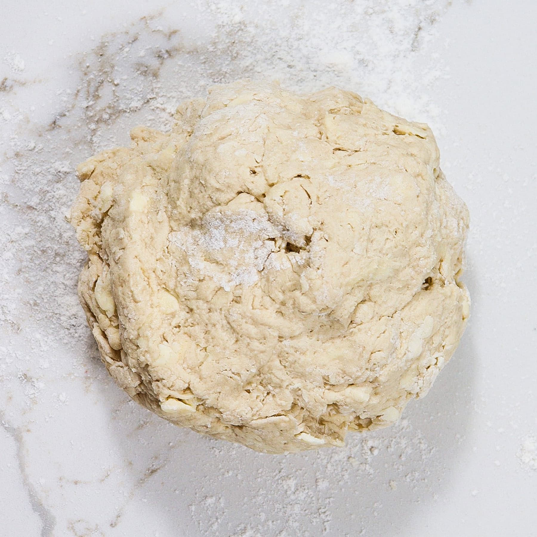 beer biscuit dough dusted with flour for kneading