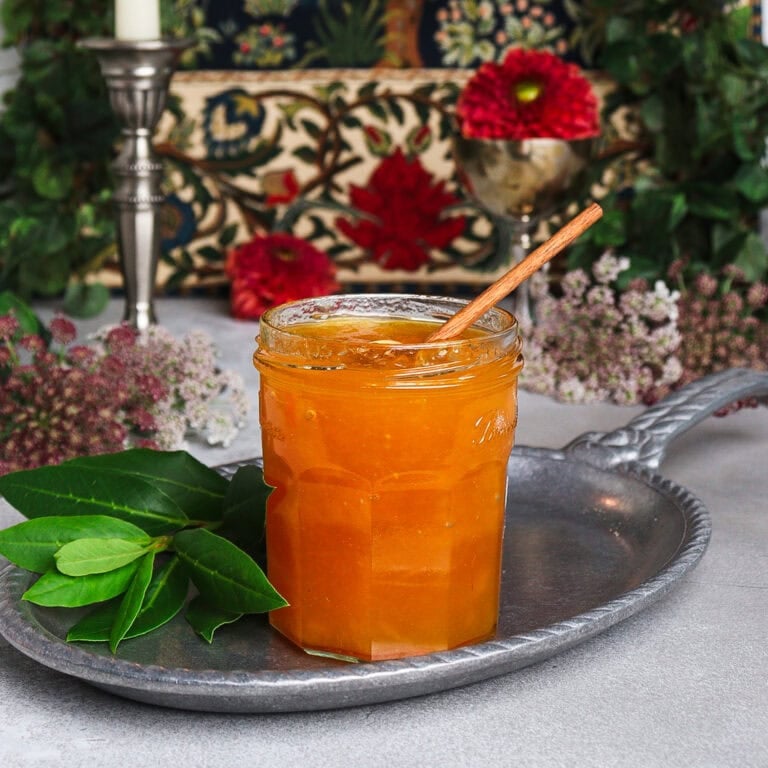Peach and Bay Leaf Jam